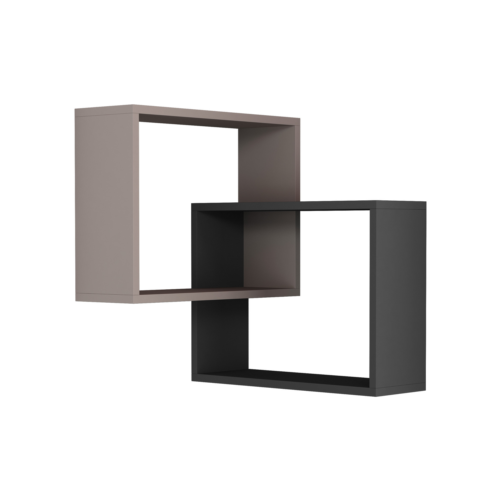 Ring Wandregal Holz Light Mocha Anthrazit