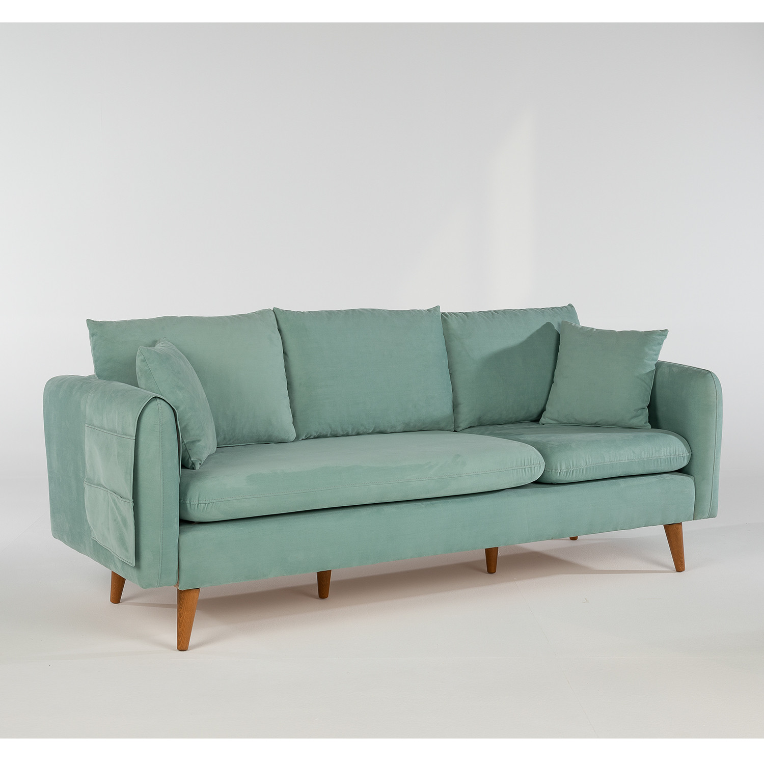 Sofia Sofa 3-Sitzer Holz Grün