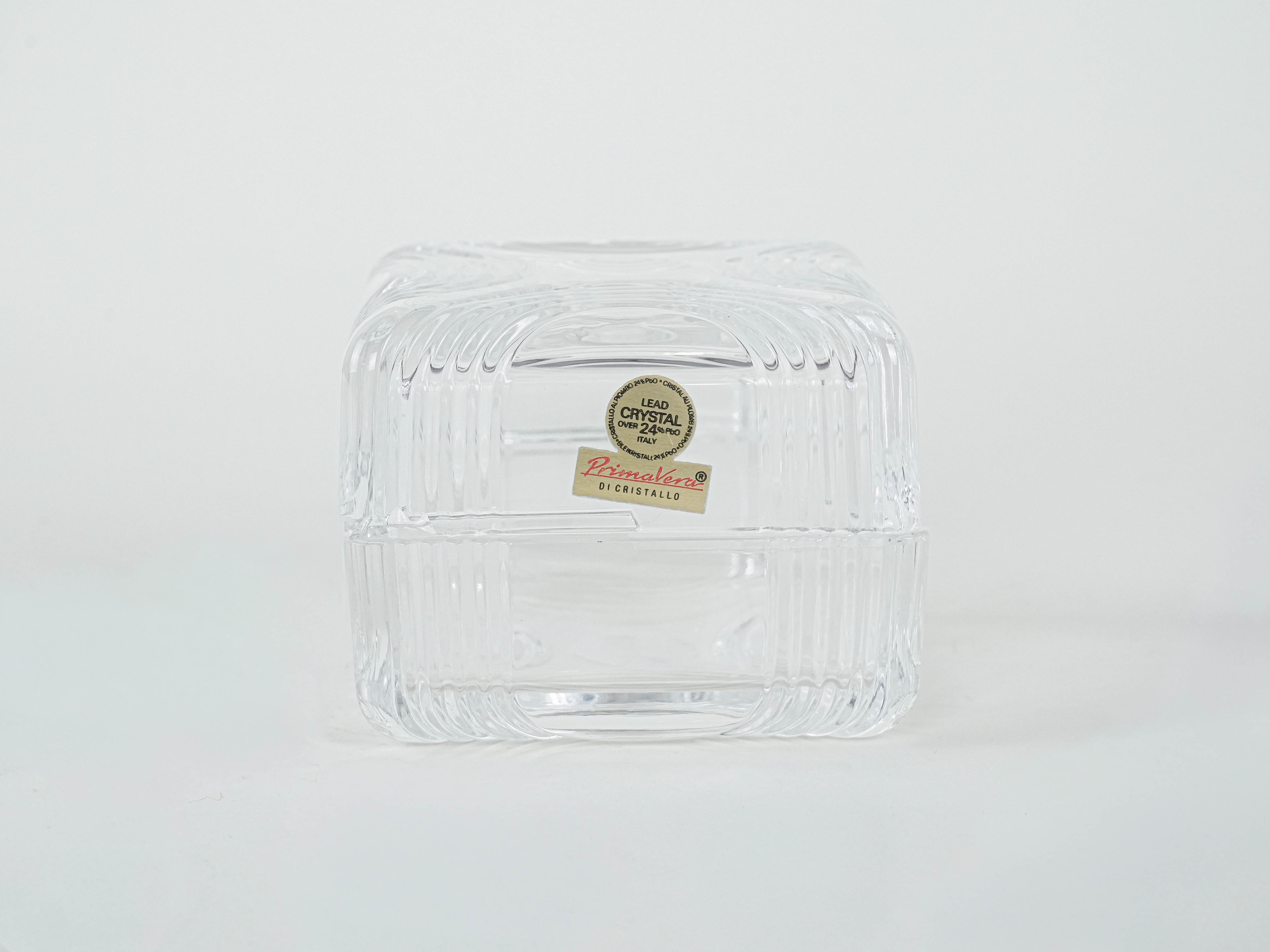 Crystal box lead glass transparent 1970s