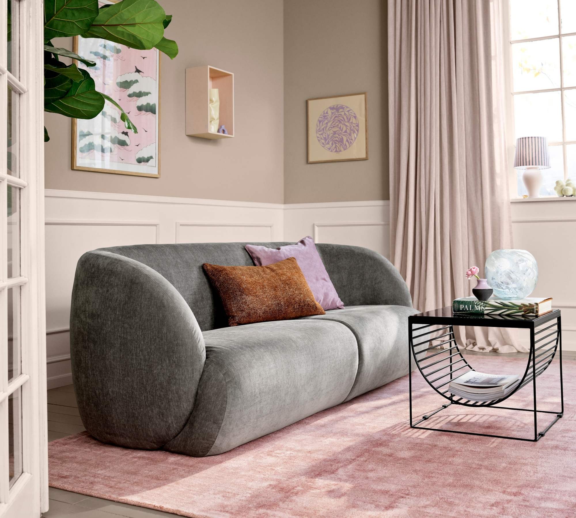 Award-Winning Paula Sofa 3-Sitzer Planet Grey Green