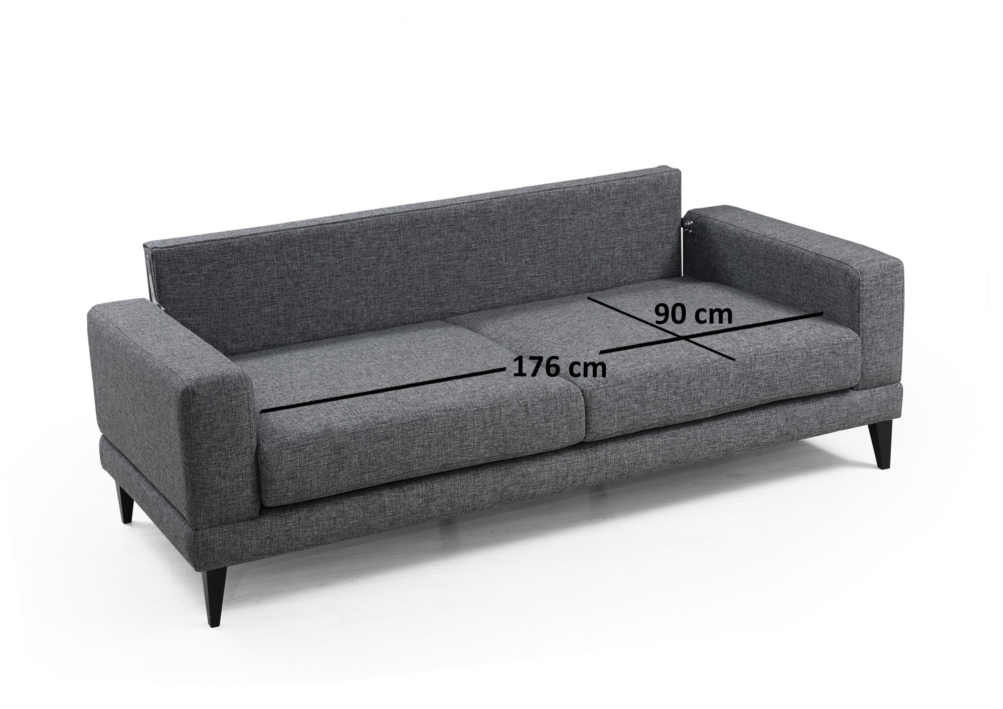 Nordic 3-Sitzer Sofa Grau