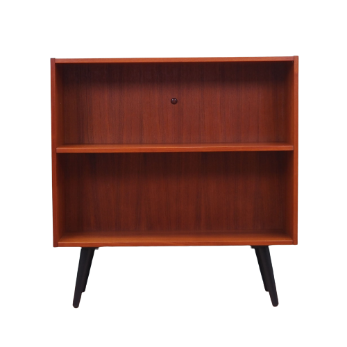 Vintage Bookshelf Teak Wood Brown 1970s