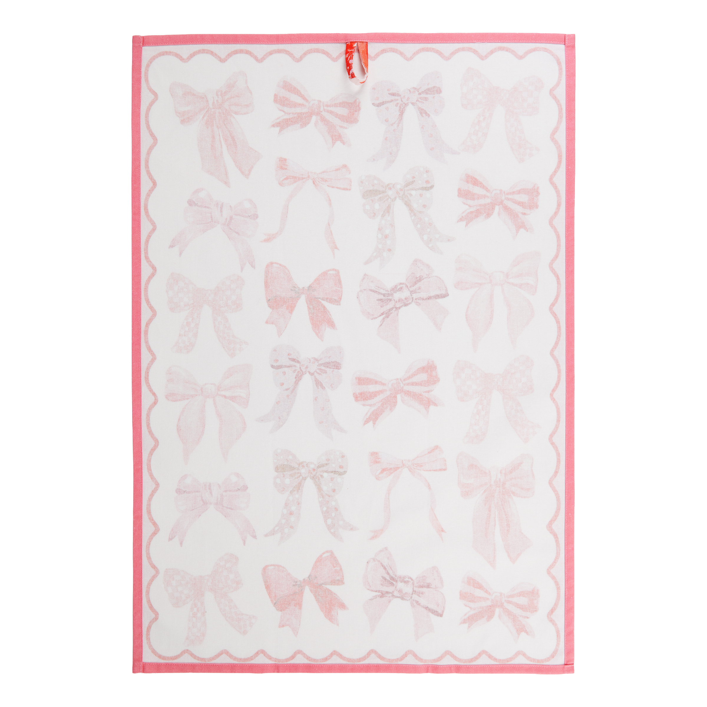 Kitchen Tales Tea towel Bow Cotton Bright red