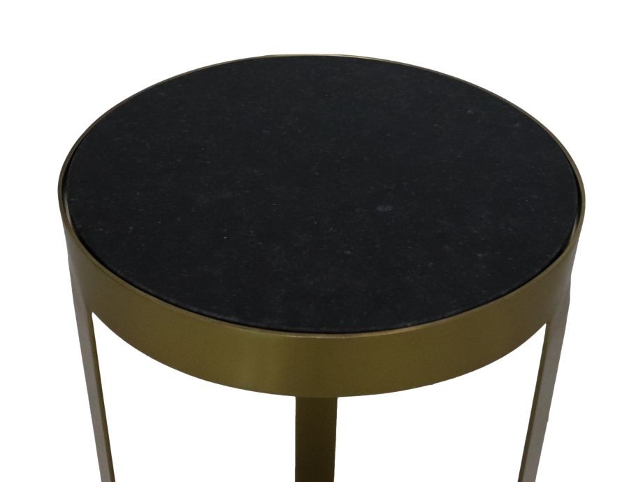 Runder Beistelltisch Marmor Metall ø30cm