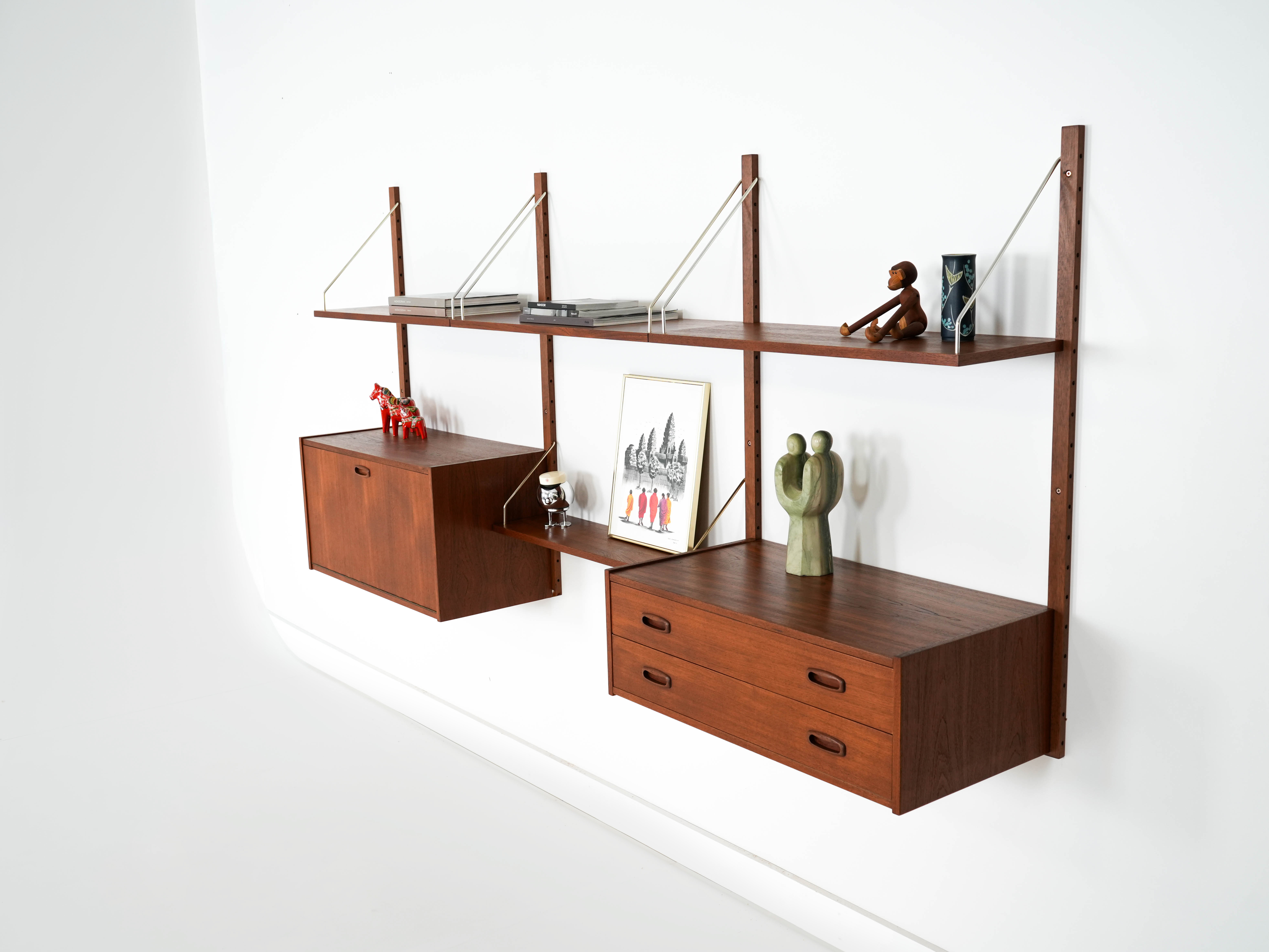 Shelving unit teak 1960s