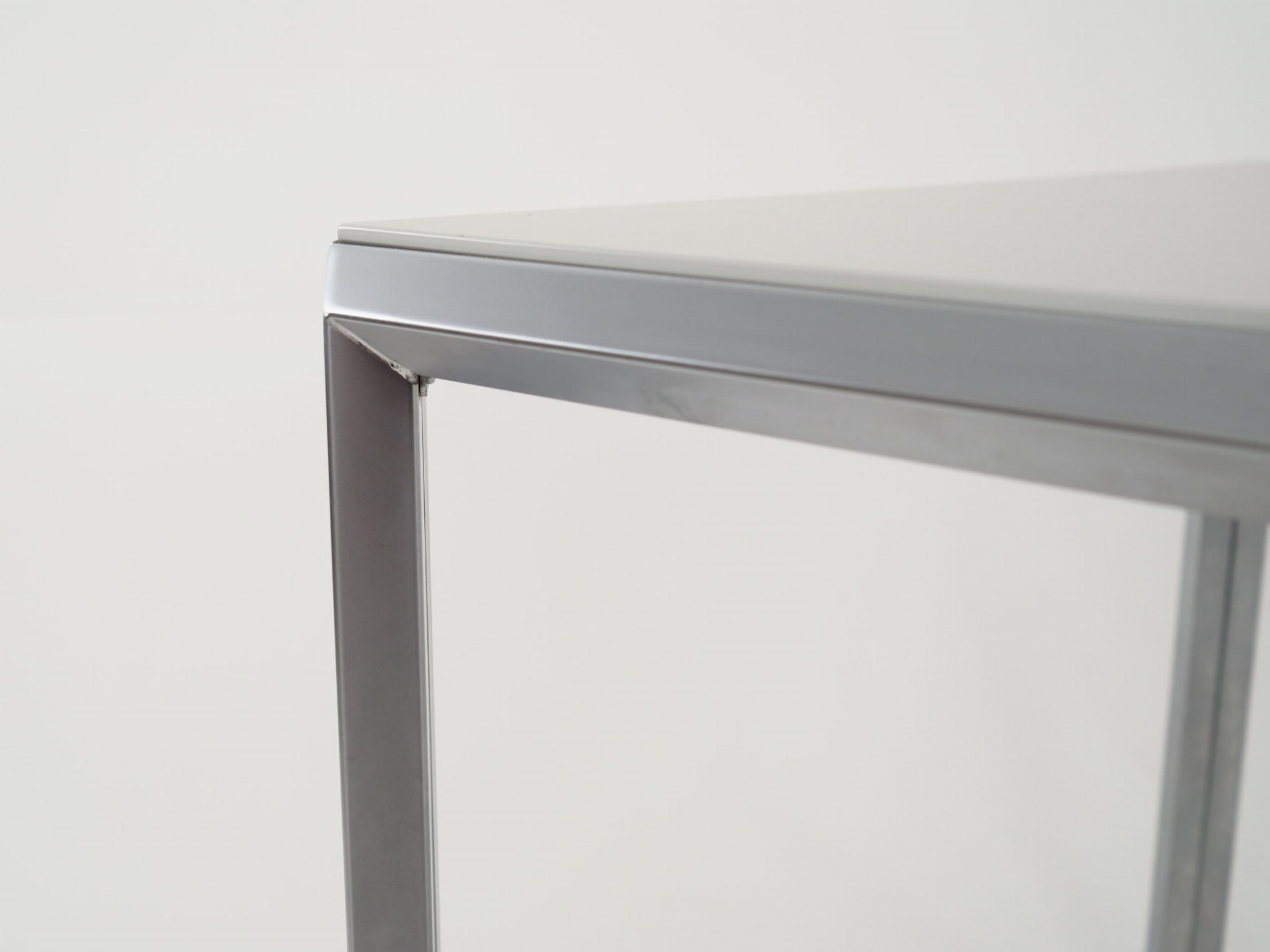 Vintage Table Aluminum Grey 1980s