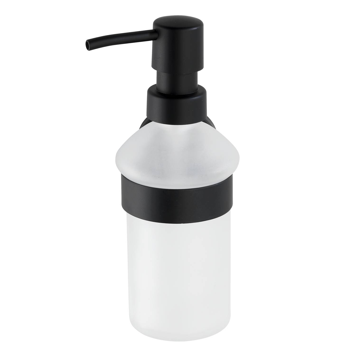 Seifenspender Bosio Milchglas Edelstahl Schwarz 200ml