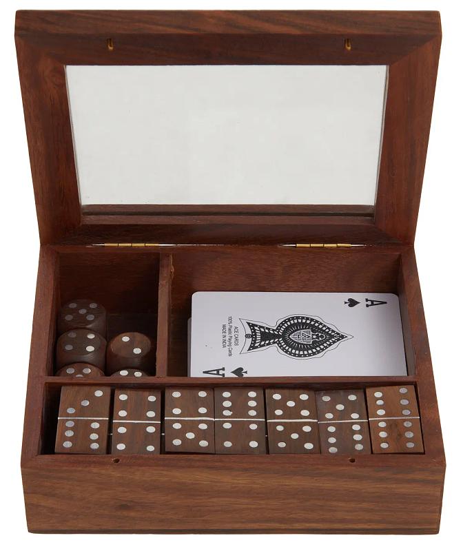 Churchill Spiele-Set mit Domino, Würfeln und Spielkarten
