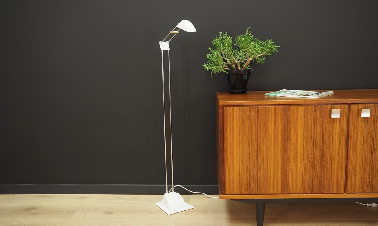 Vintage floor lamp Metal Plastic White 1970s