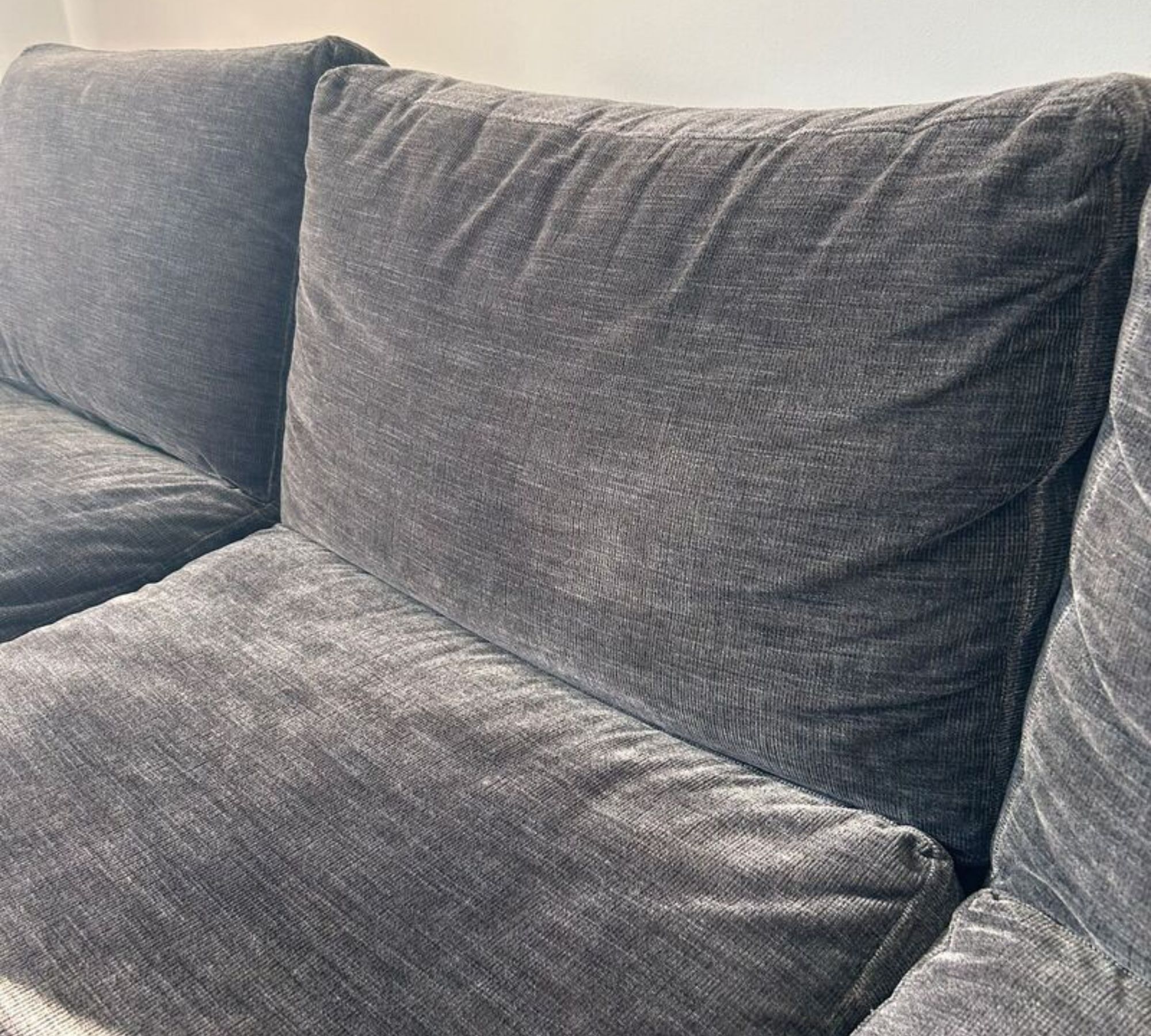 Carlton Sofa 3-Sitzer Feincord Steingrau