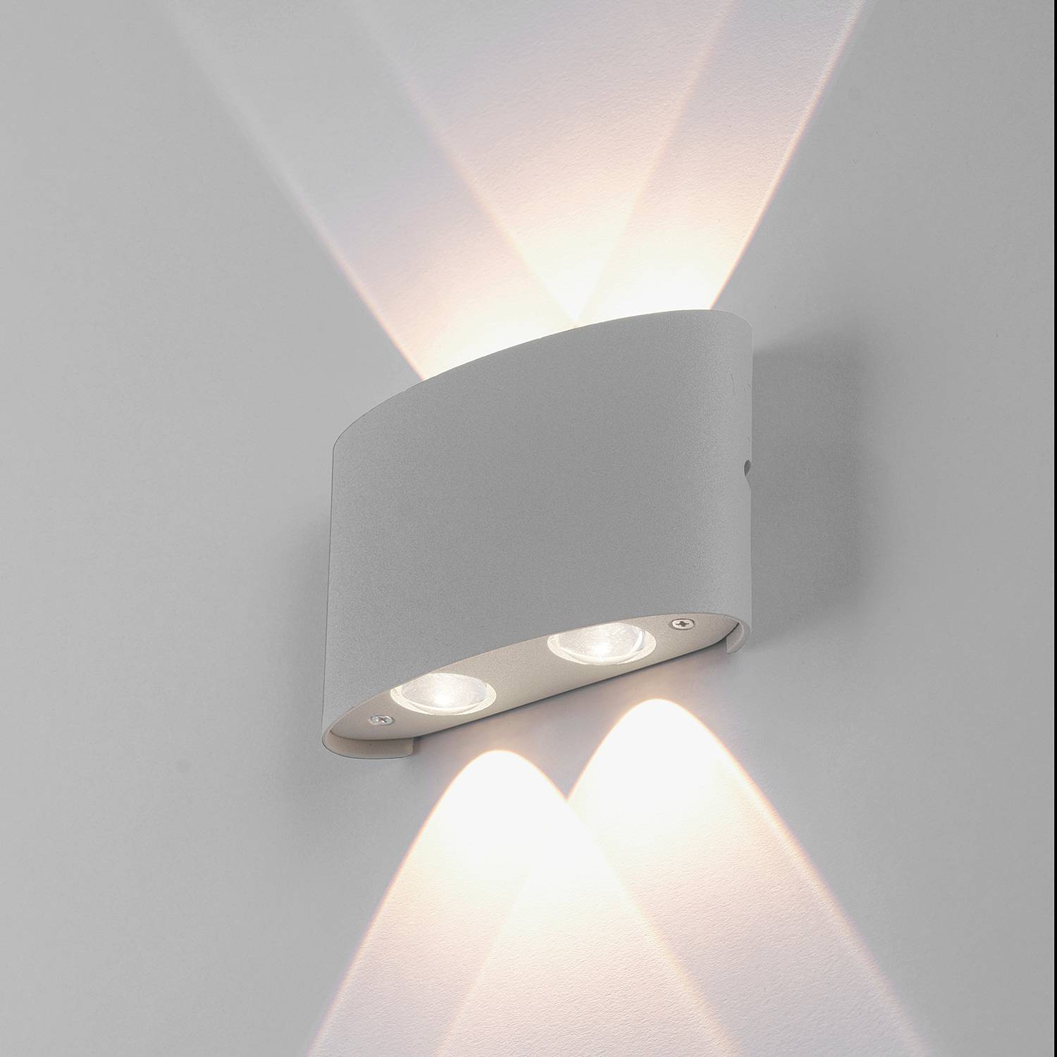 LED-Wandleuchte Carlo II Aluminium Flammenanzahl: 4