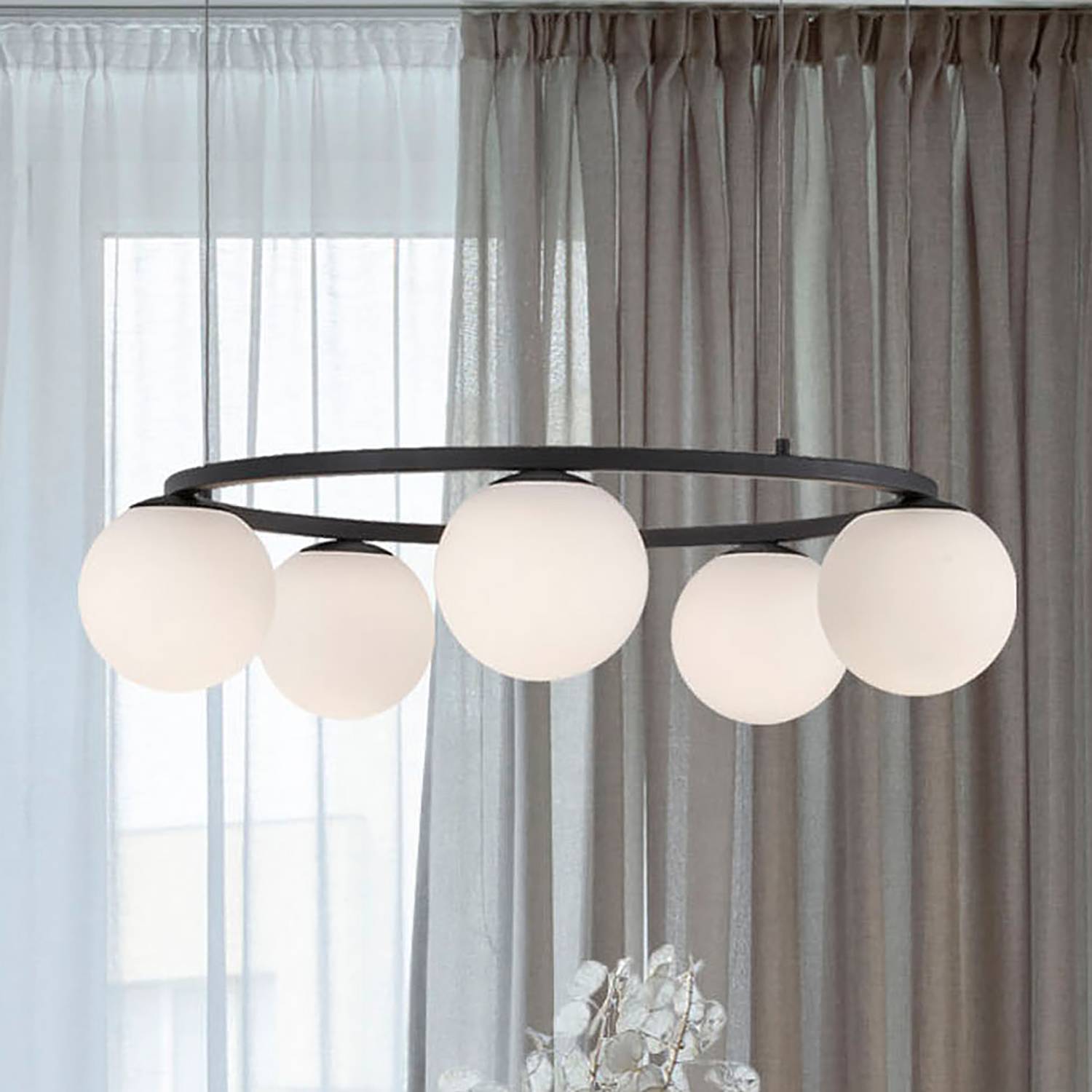 5-Flammig Pendelleuchte Joline Typ A Aluminium