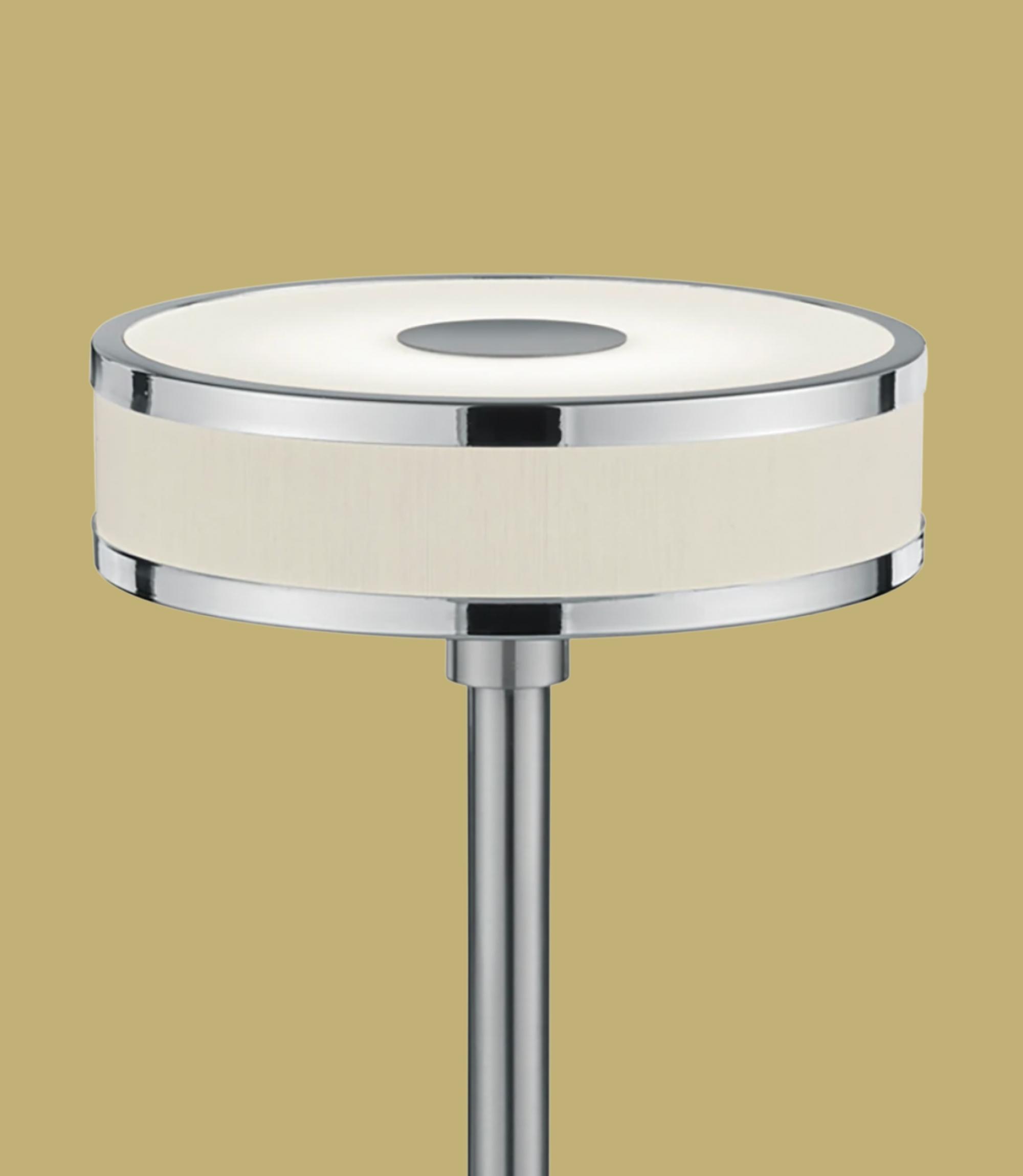 LED Tischleuchte Glas Touchfunktion 1-Flammig Silber
