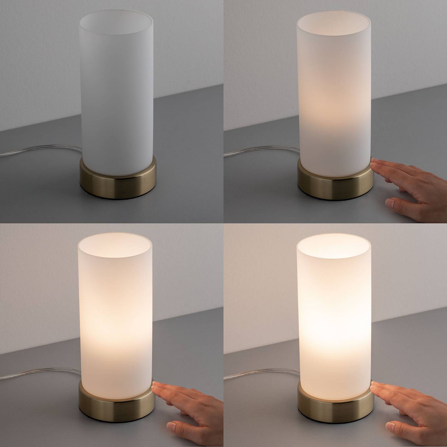 Table lamp Pinja I frosted glass brass