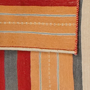 Kilim Afshar Teppich Hellbraun