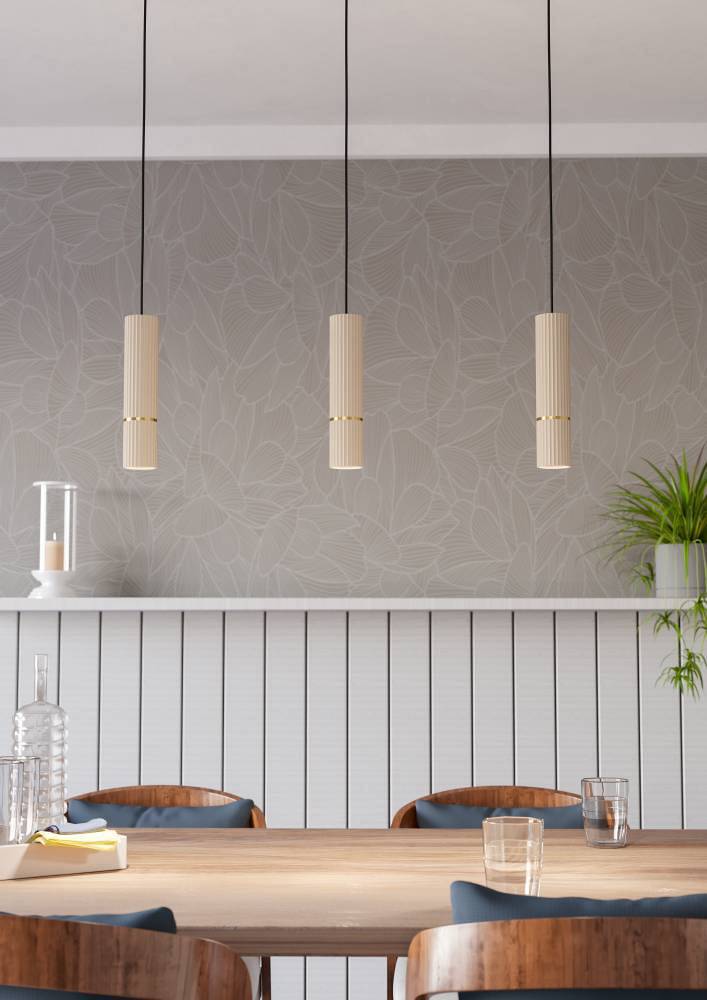 LED-Pendelleuchte Caminia Typ B Beige