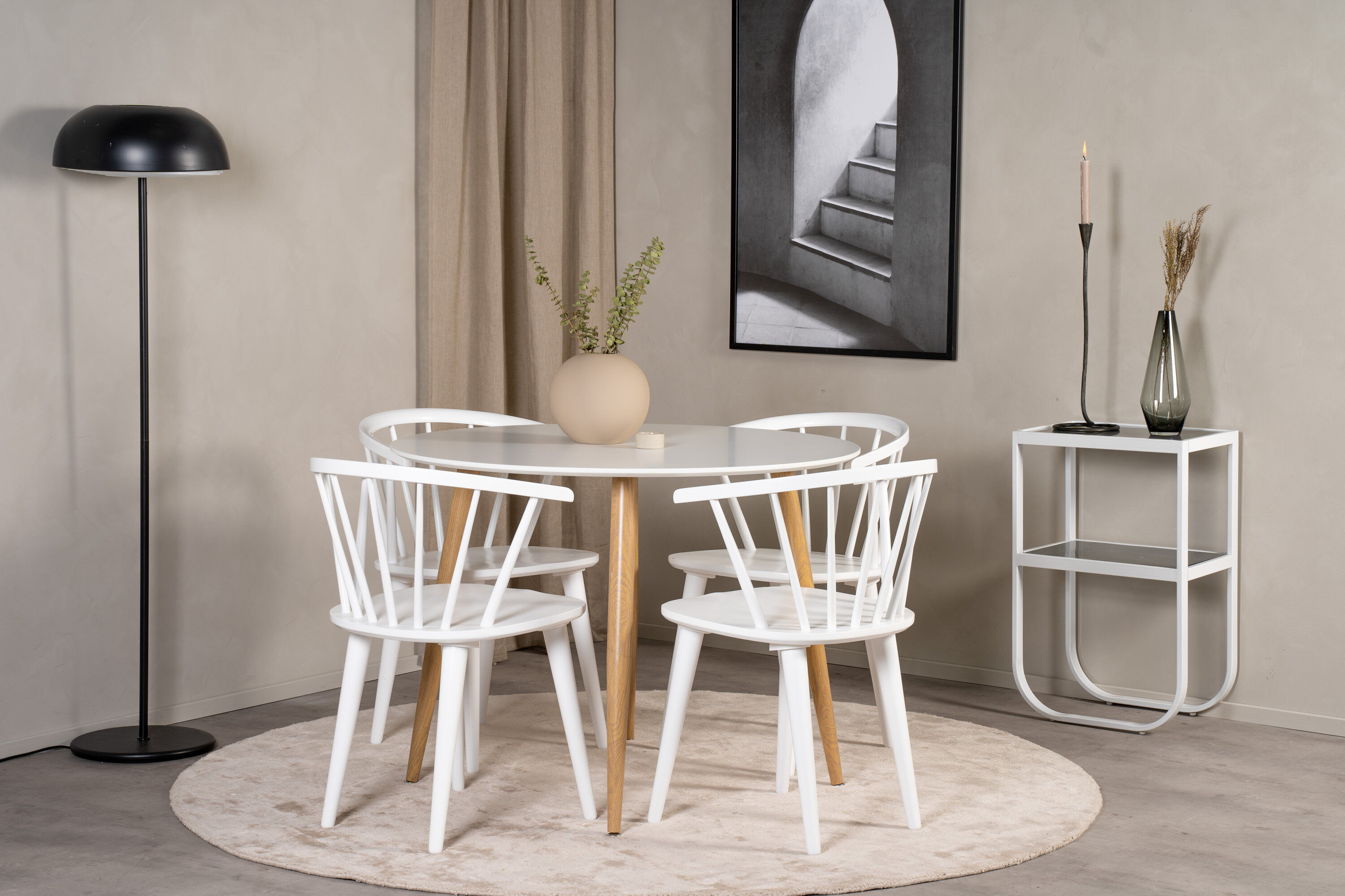 Plaza Dining Table White Ø 100cm