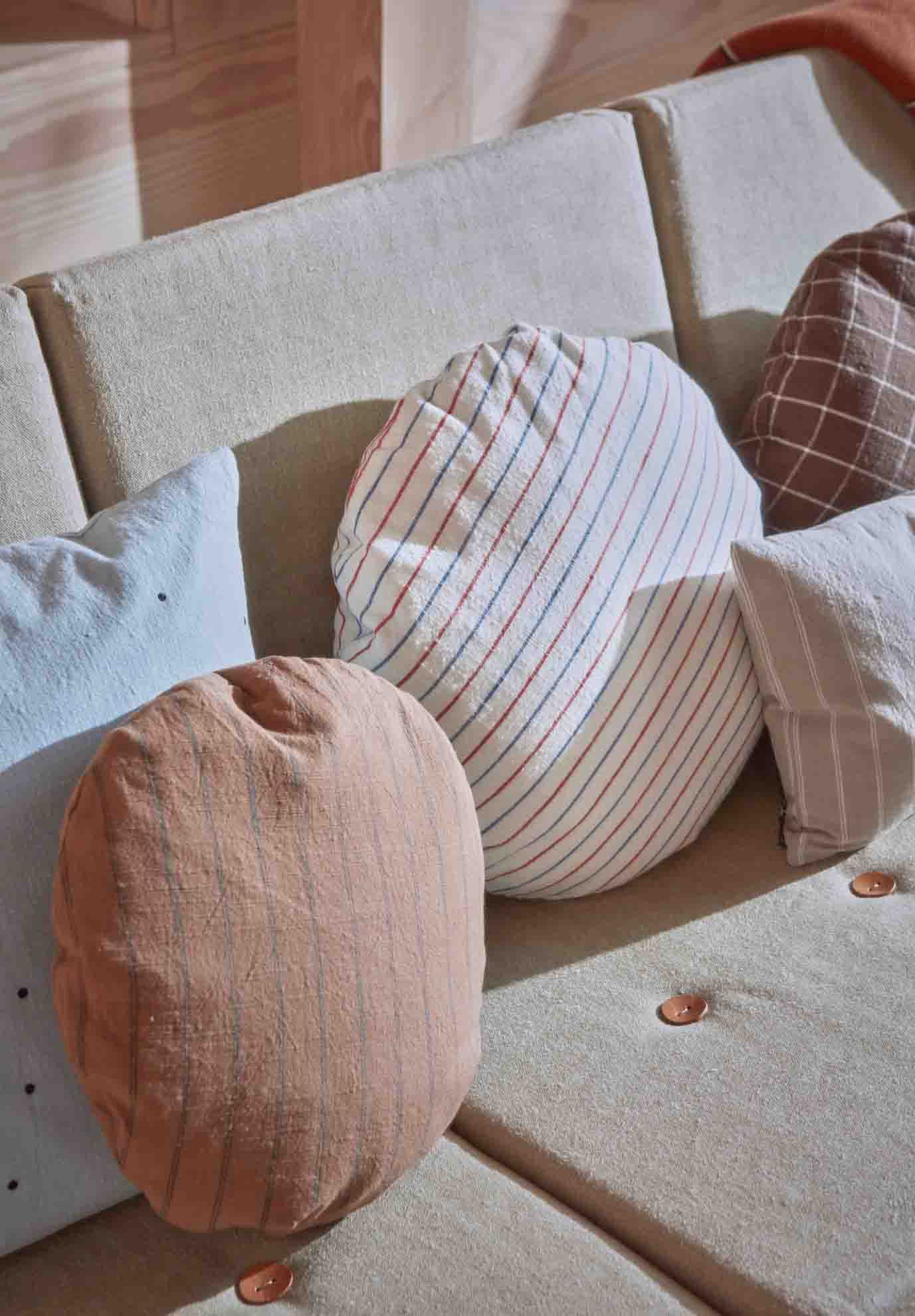 Kyoto Kissenbezug Baumwolle Hellblau