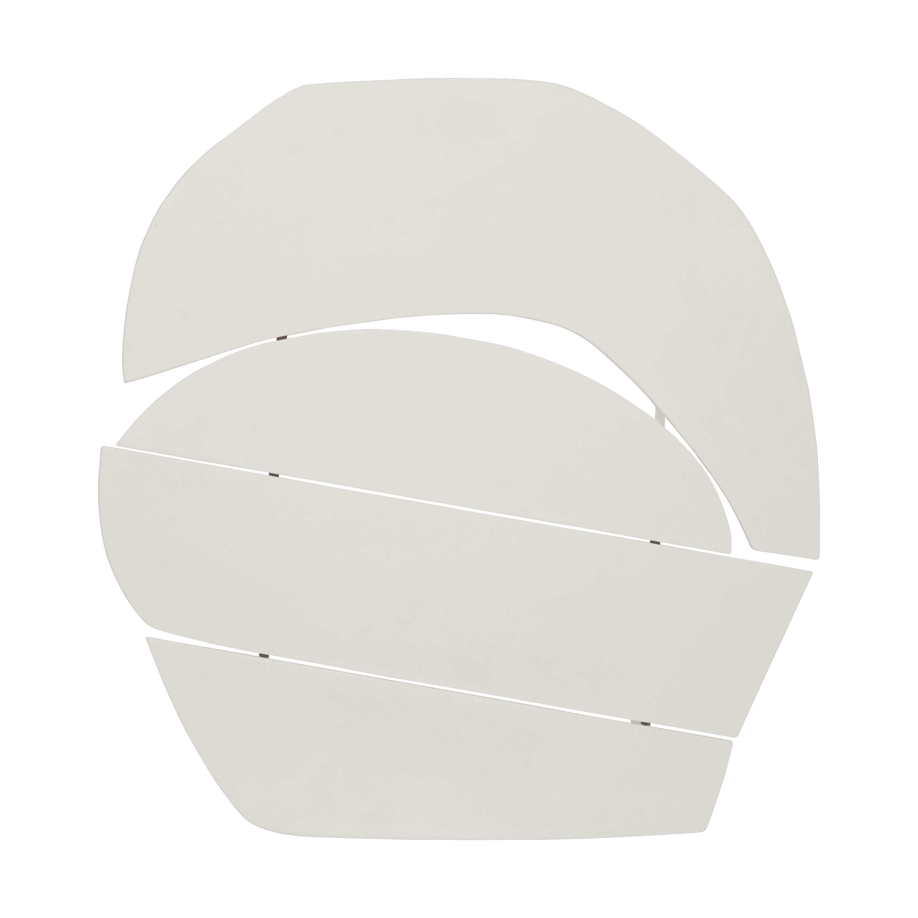 Wanddekoration Wood Block Weiß