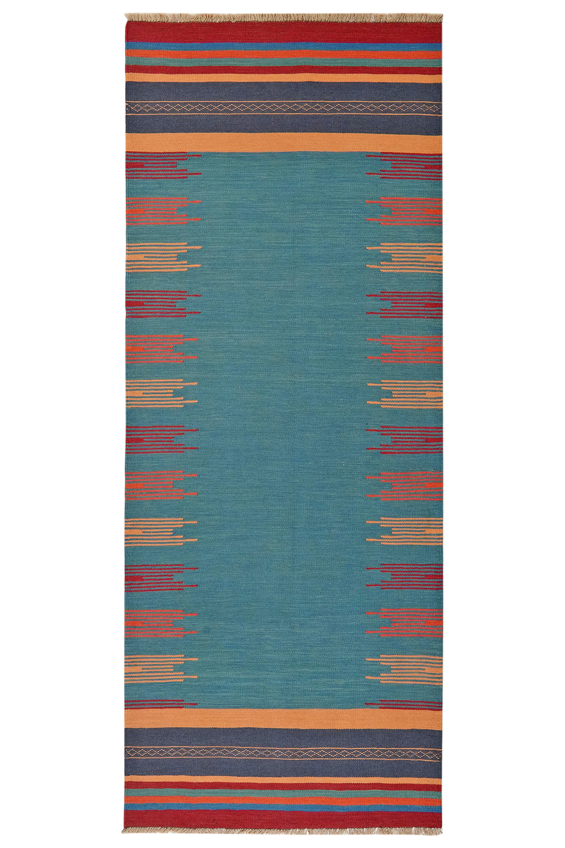 Kilim Gashgai Teppich Blau