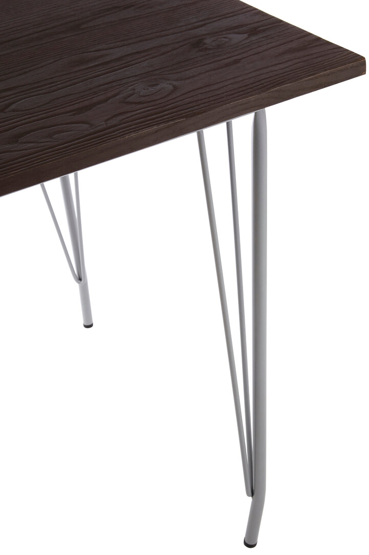 District Side Table Metal Elm Wood