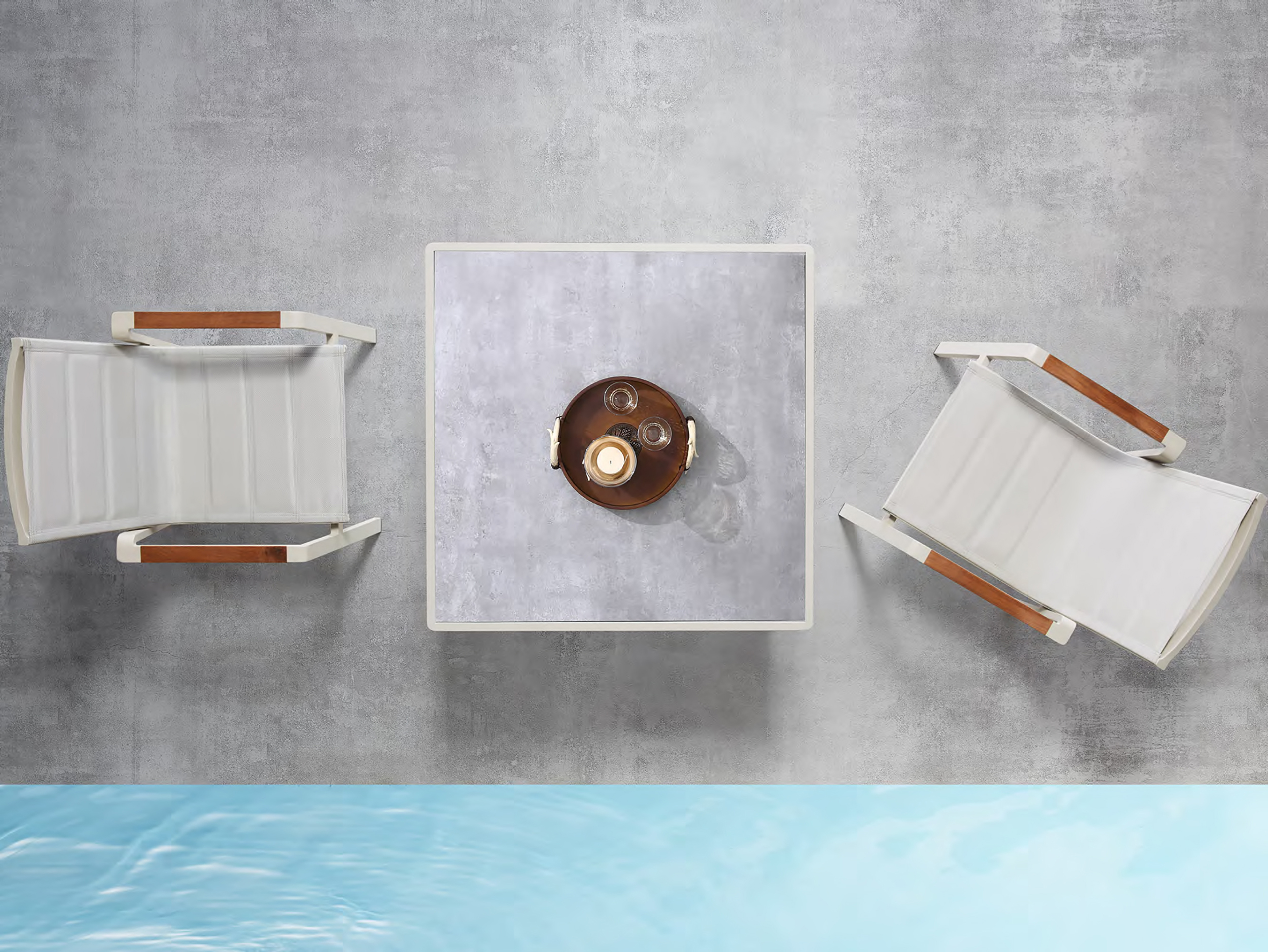 Nofi 2.0 Tavolo da giardino Metallo Vetroceramica Crema