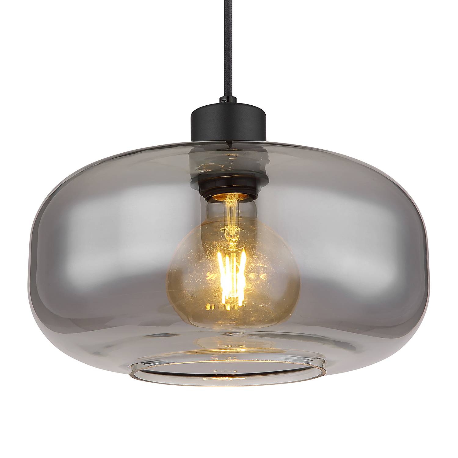 Pendant lamp Giuseppe Colored glass Iron Gray