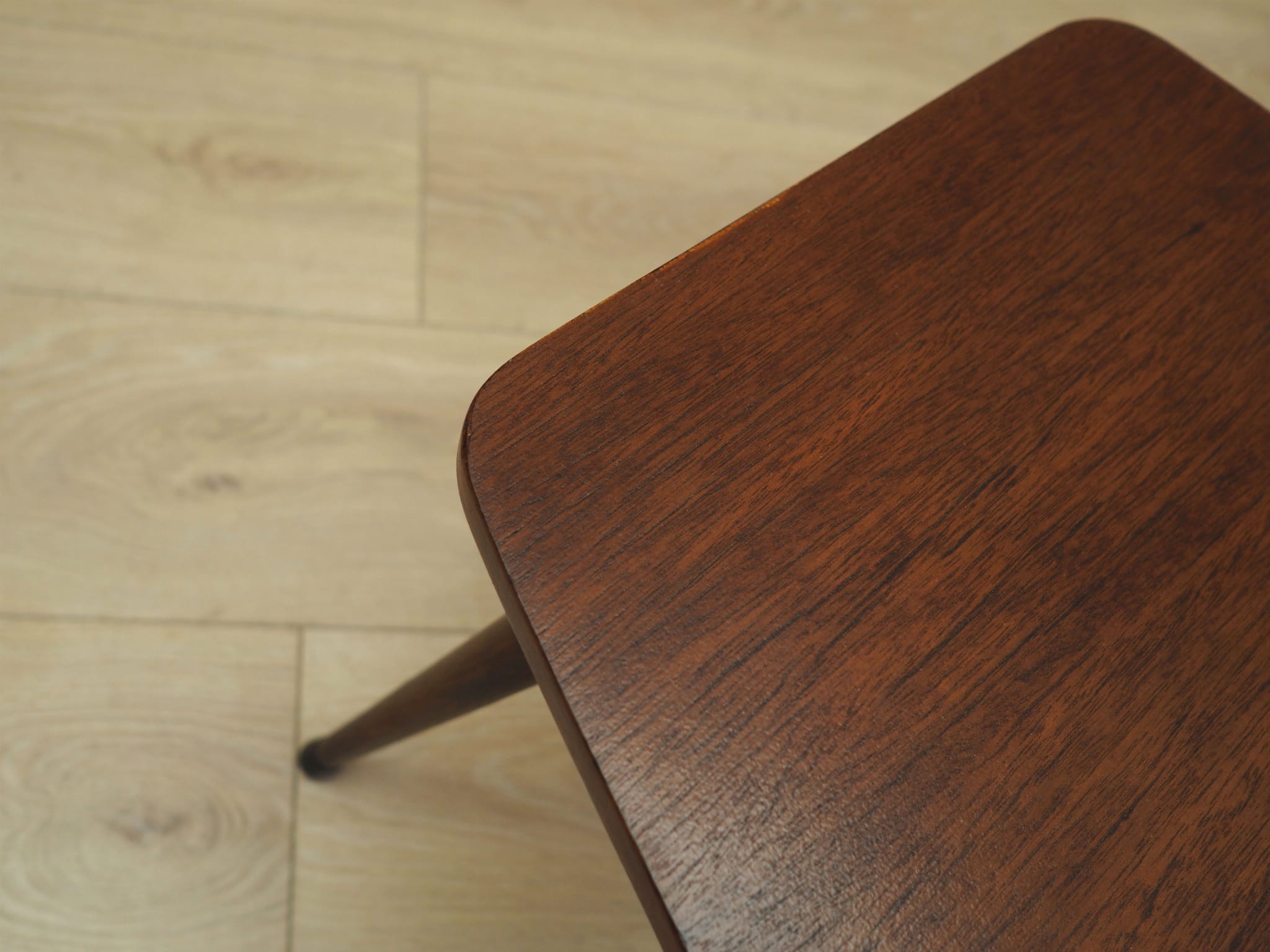 Vintage Stool Teak Brown 1970s