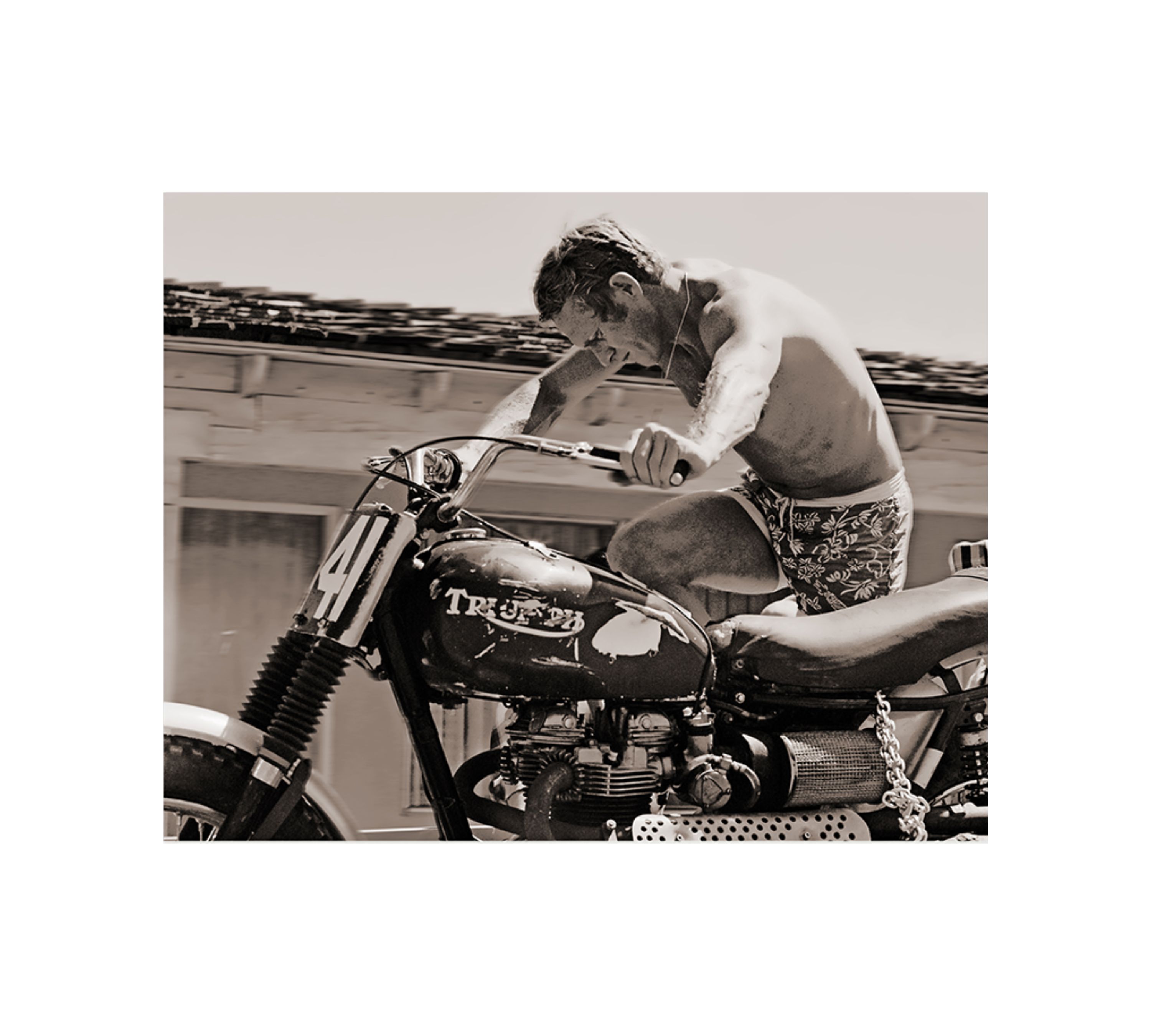 Steve McQueen Art Print with Frame Multicolor