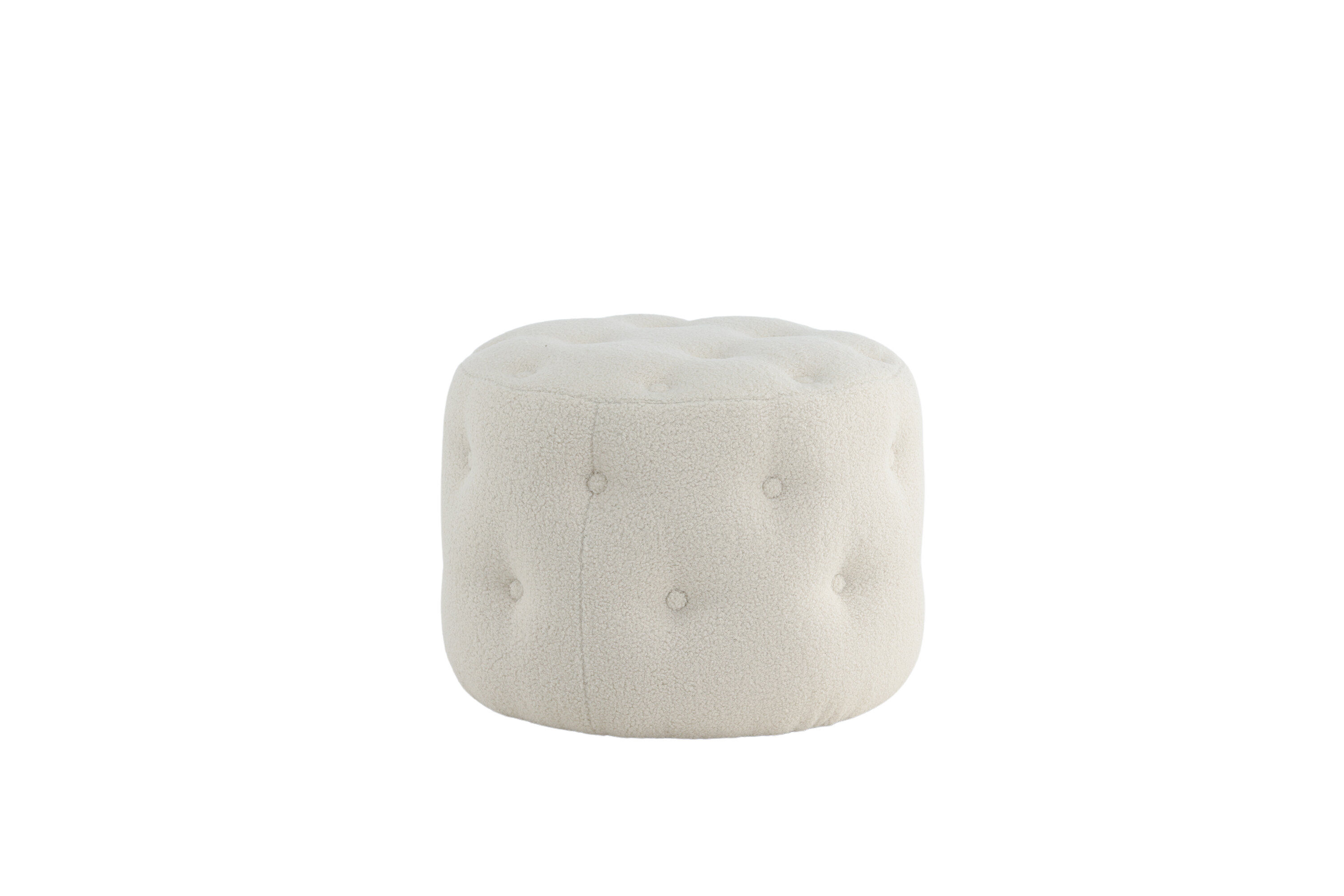 Benjamin Pouf Offwhite Teddy