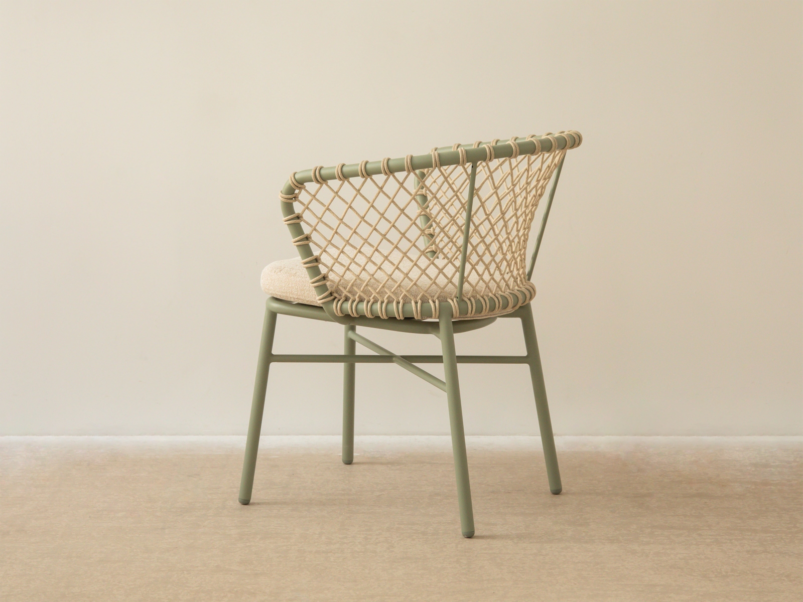 Canar Garden Chair Polyester Cream 60x57x75 cm