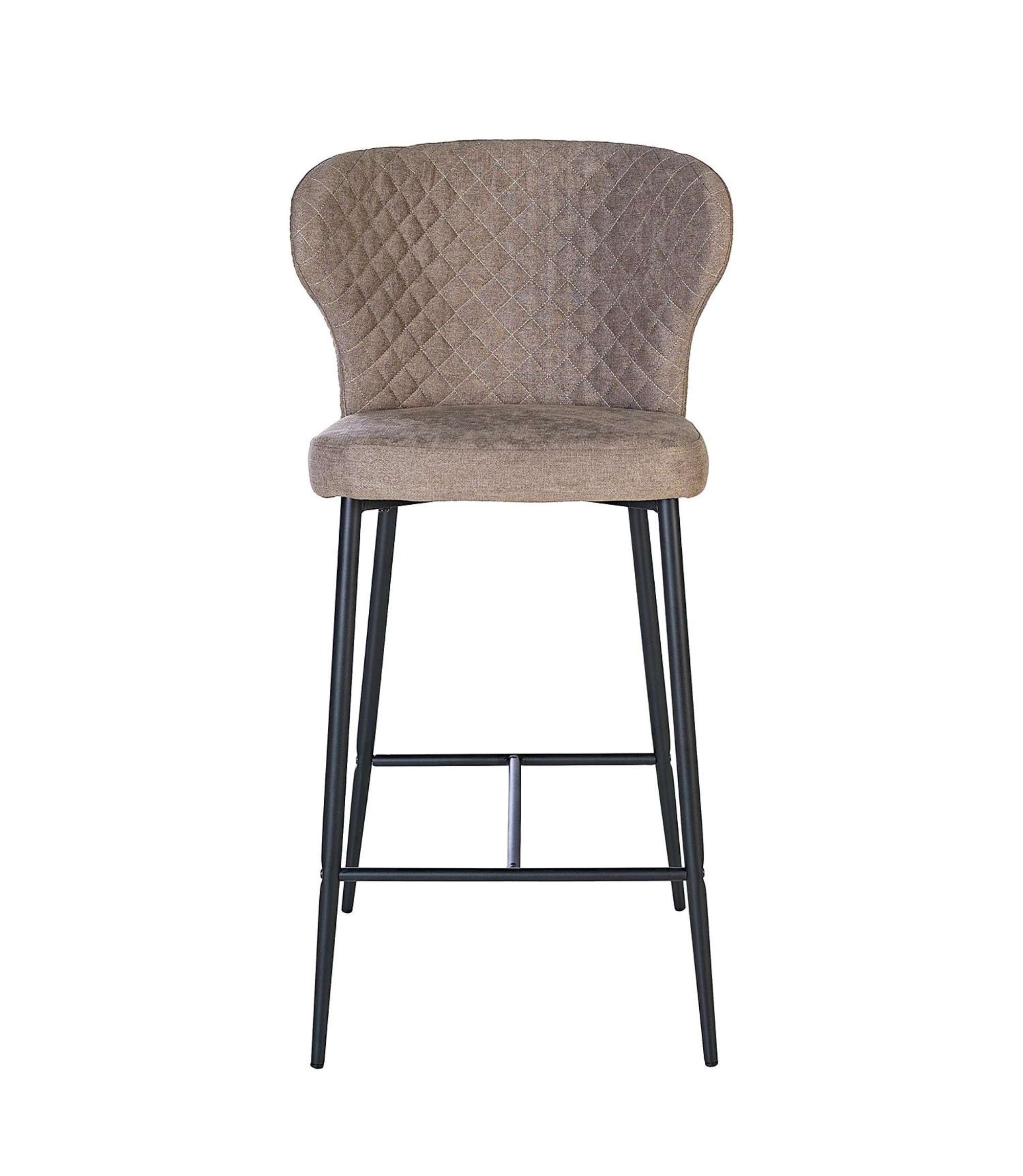 Barstuhl Textil Metall Taupe