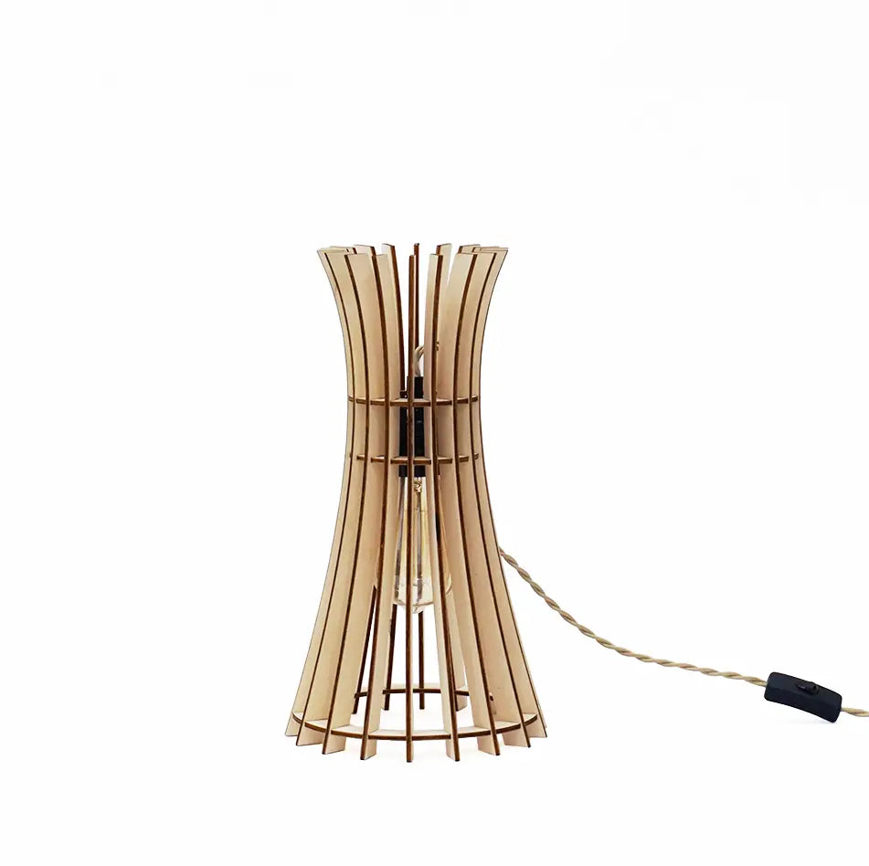 Alesio Tischlampe Holz 20cm