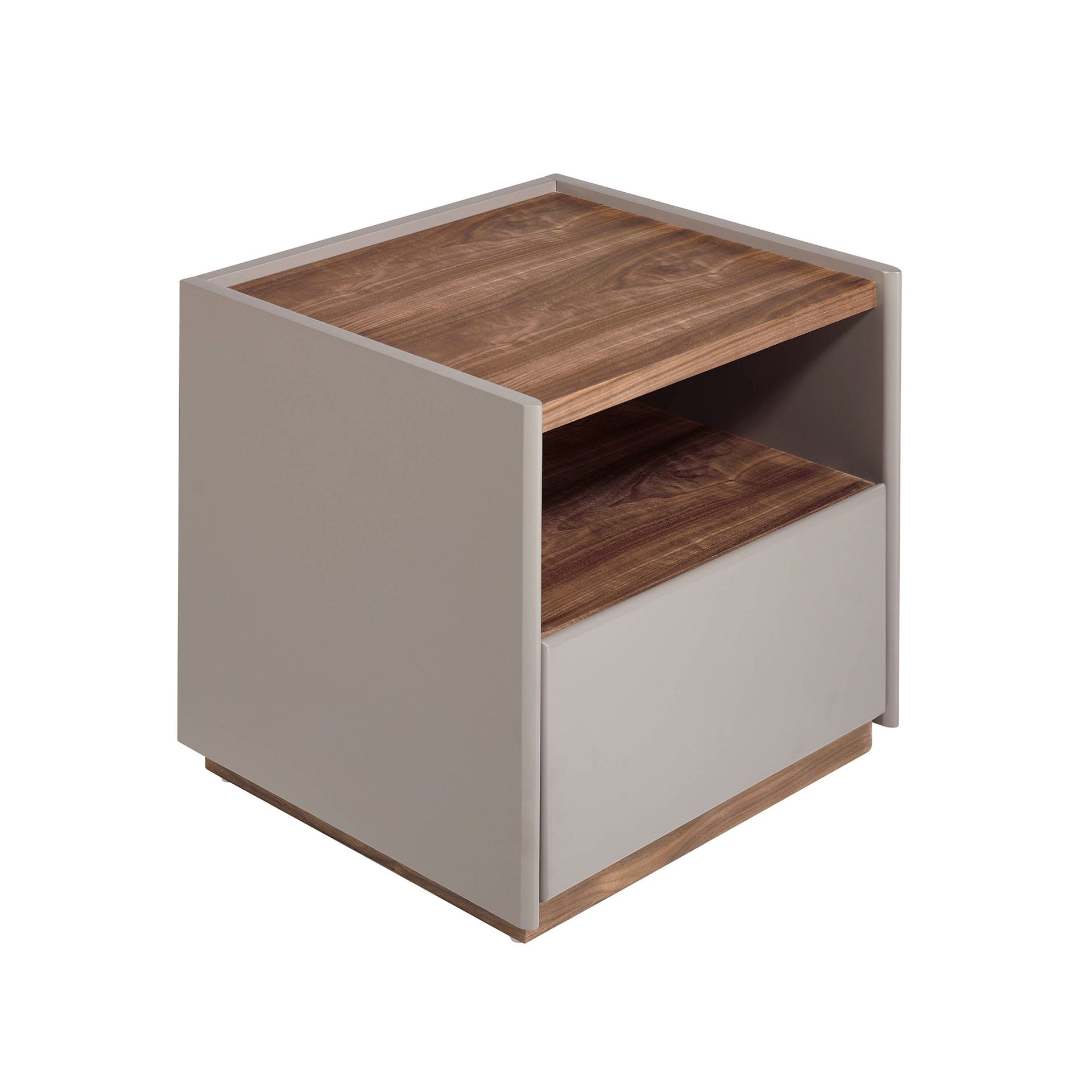 Beistelltisch Walnussfurnier Grau