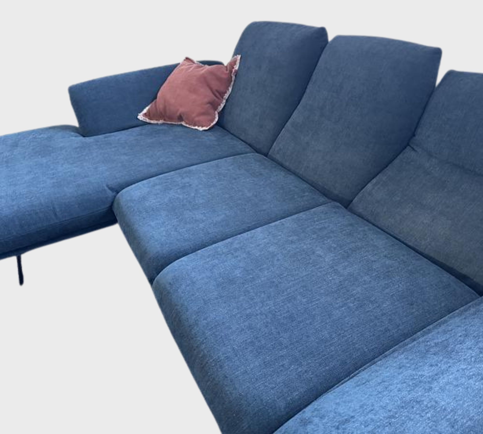 Sofa 3-Sitzer Récamiere Links Blau