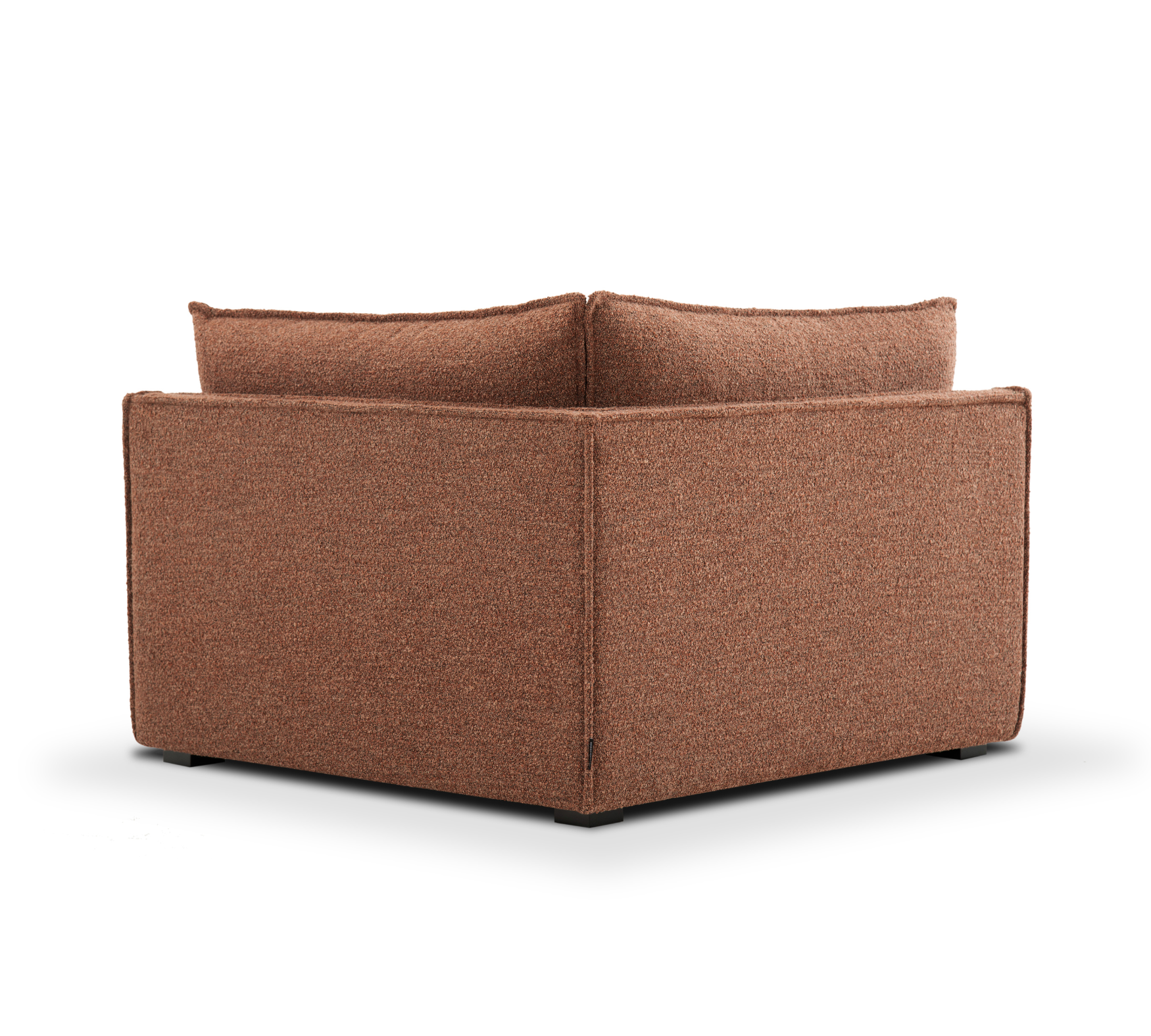 Daphne 1-seater corner module right Pebble Rust