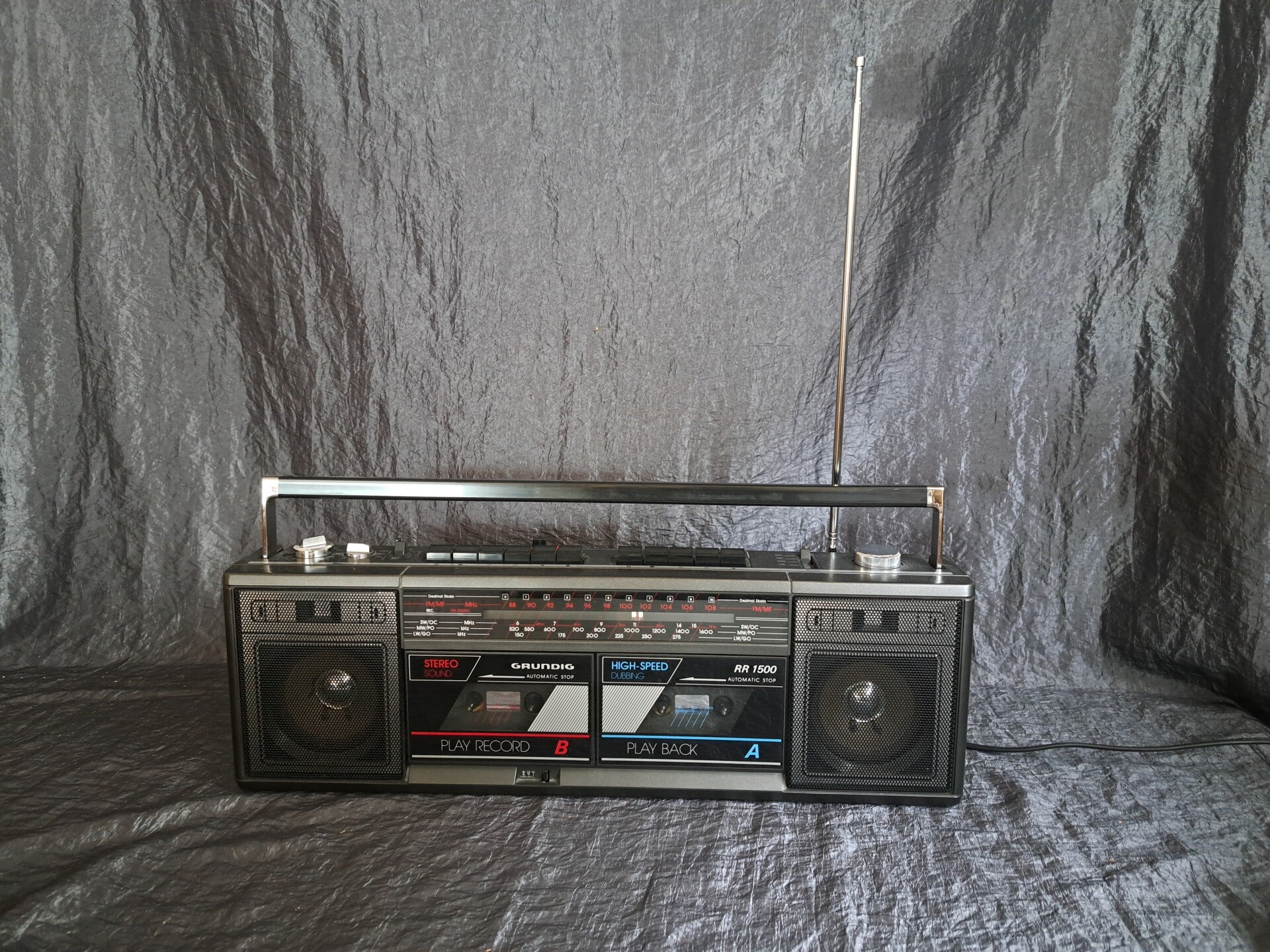 Vintage Radio Grundig Rr-1500 Schwarz