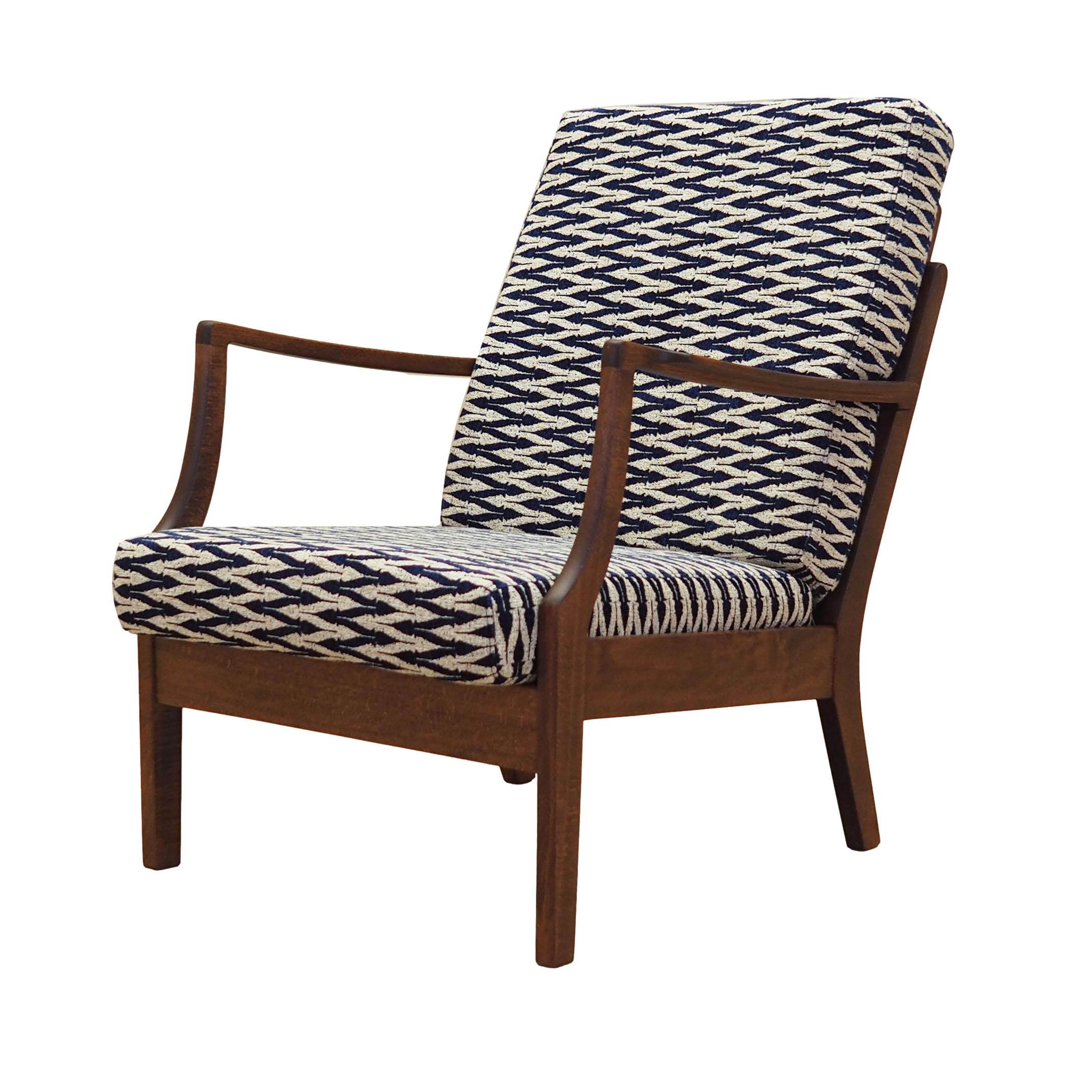 Armlehnstuhl Textil Holz 1970er Jahre