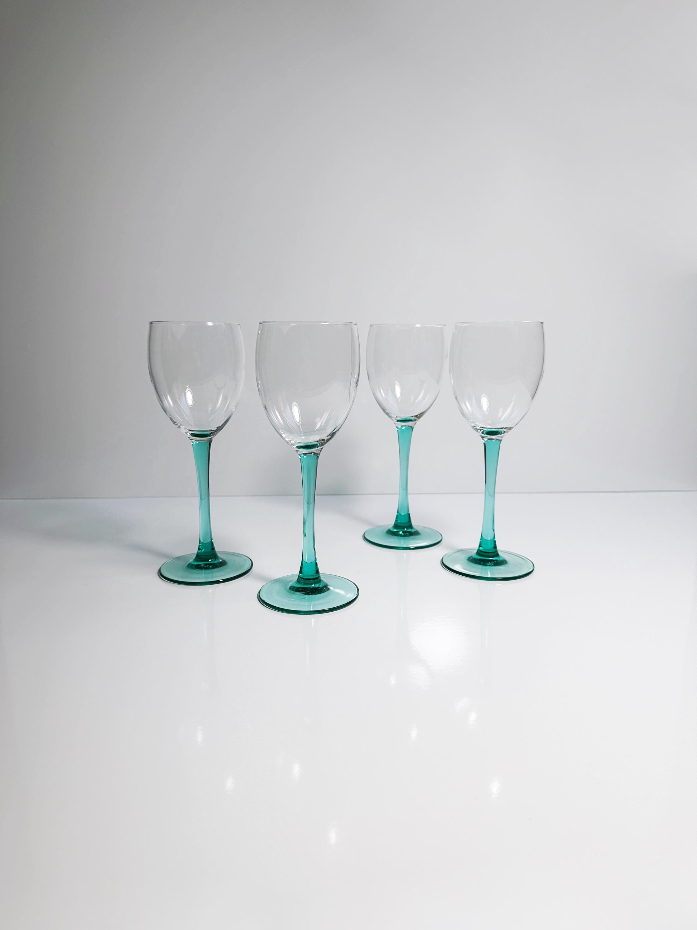 4x Vintage Weinglas Frankreich 1980er Jahre