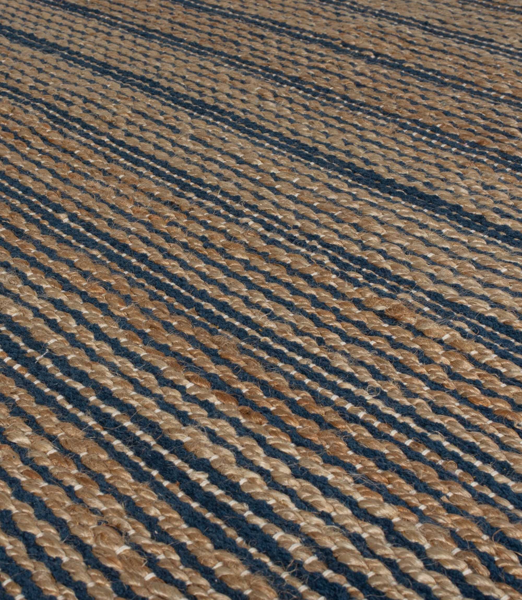 Jute-Chenille-Teppich Equinox Handgewebt Navy 160x230