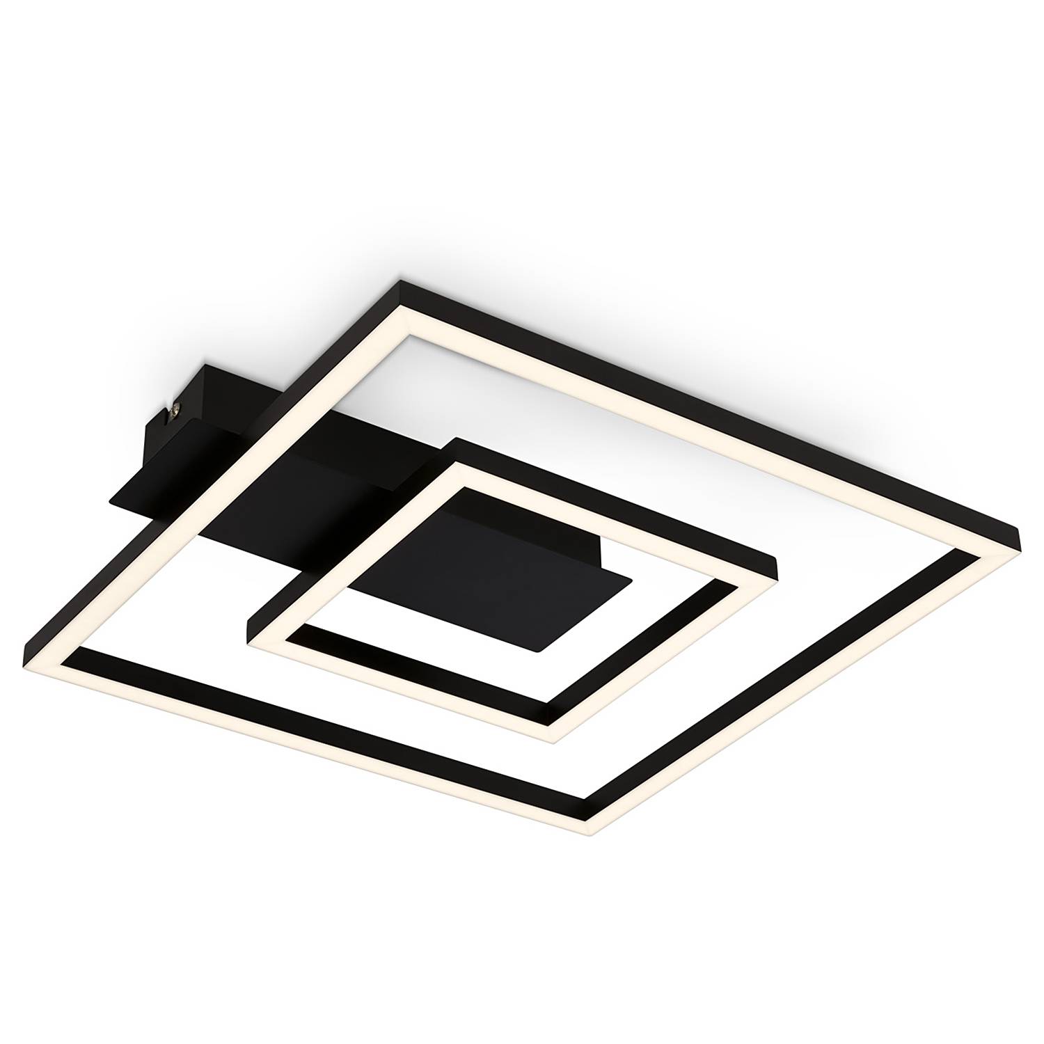 2-Flammig LED-Deckenleuchte Figa Aluminium Schwarz