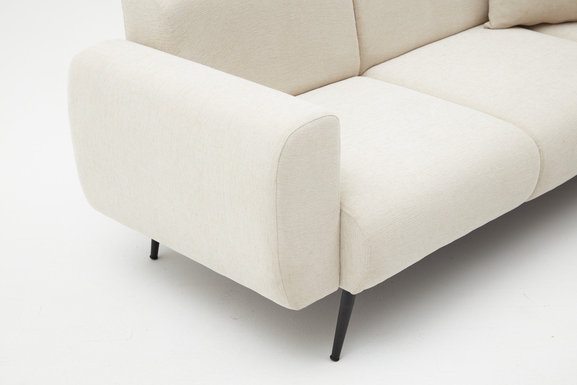 Side Sofa 3-Sitzer Creme