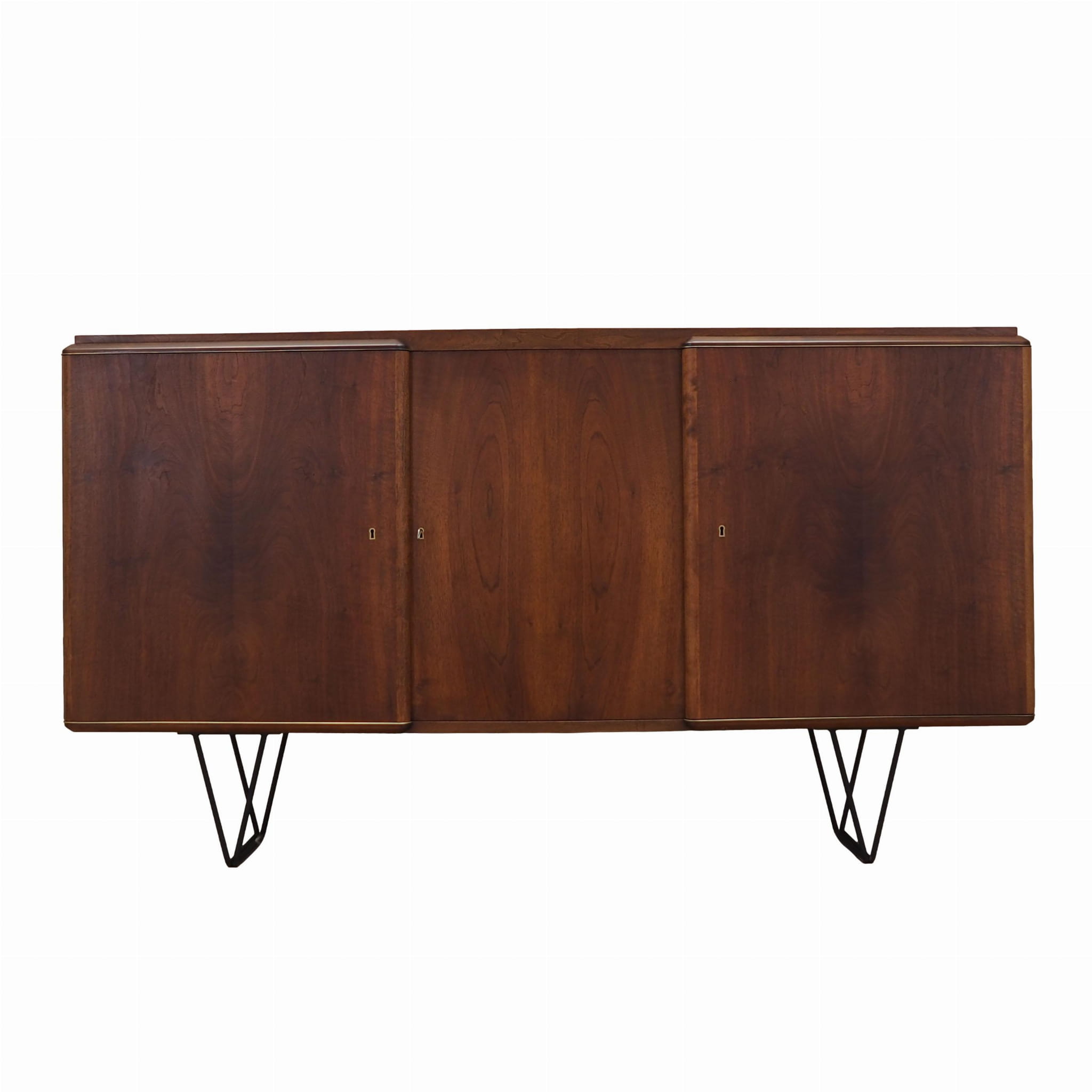 Vintage Highboard legno di noce marrone anni '60