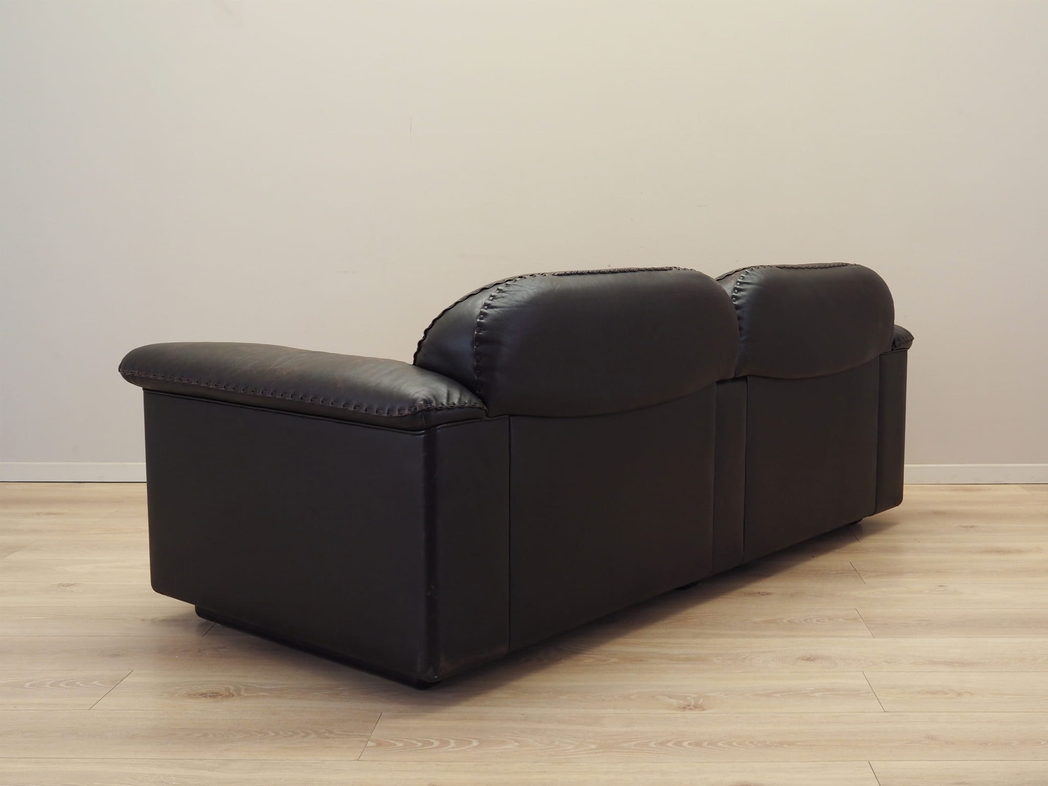 2-Sitzer Sofa Leder Dunkelbraun 1970er Jahre