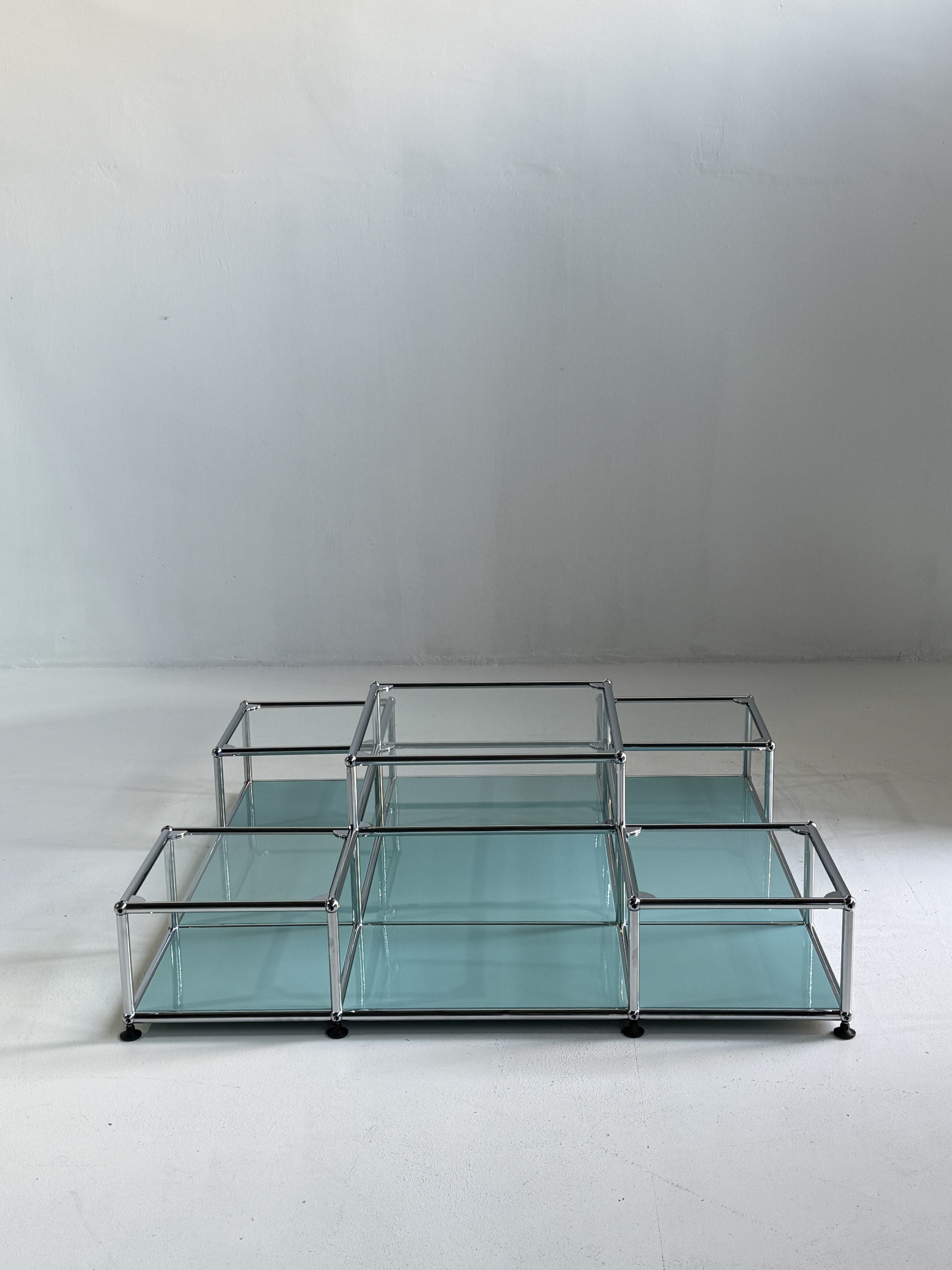 Modularer Couchtisch Chromstahl