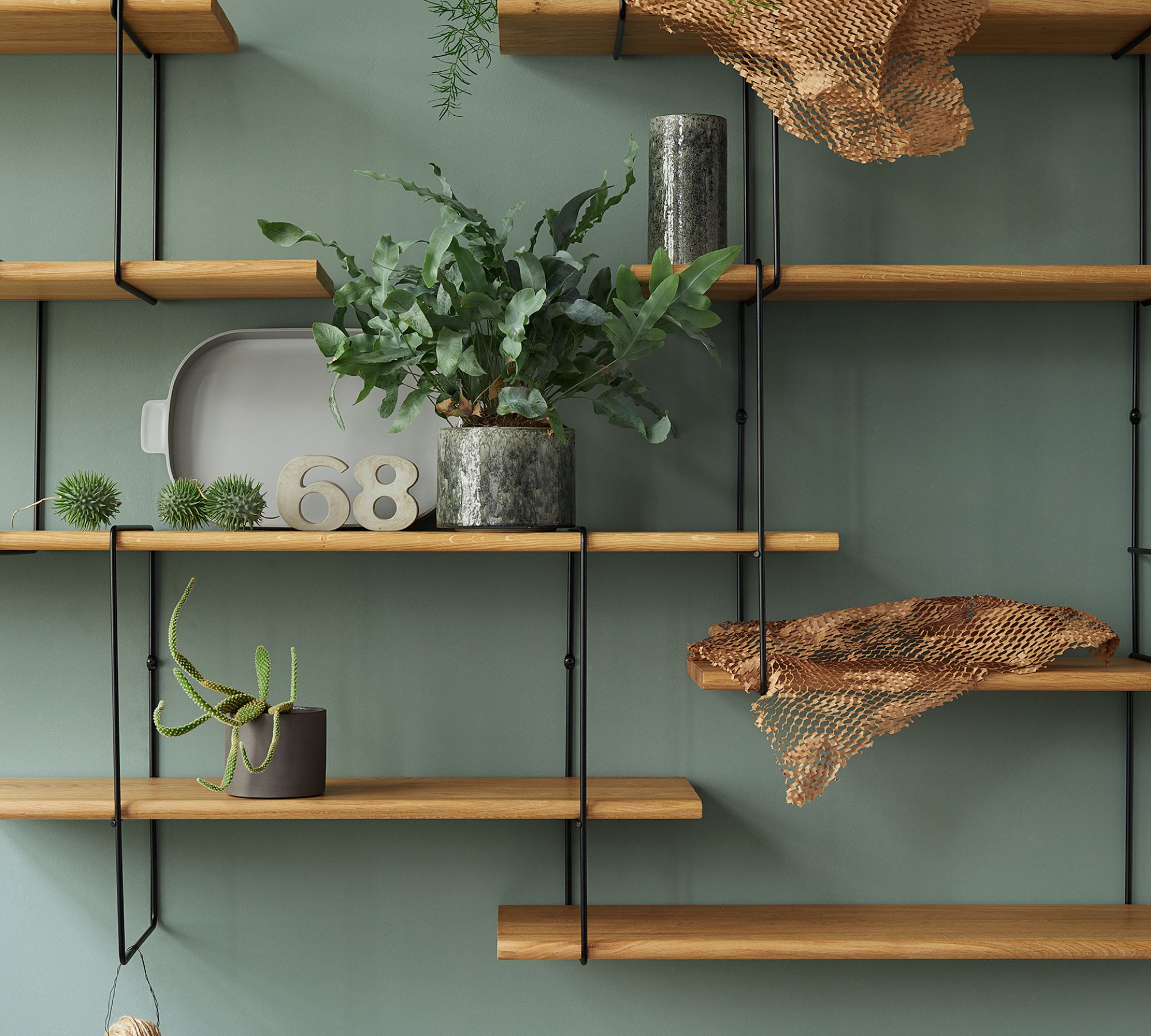 Link set 1 Oak wood steel Natural