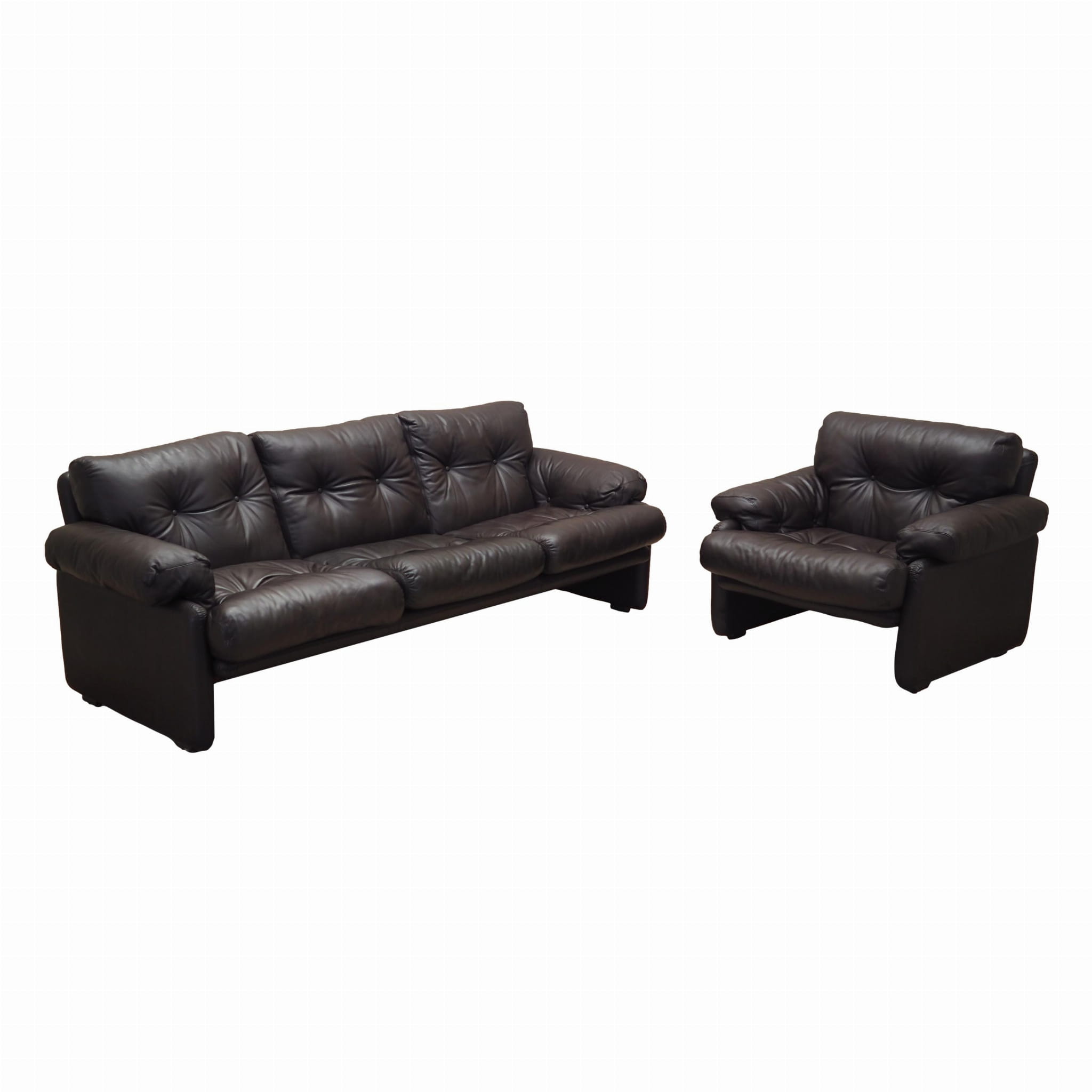 Coronado Wohnzimmer-Set Leder 1960er Jahre