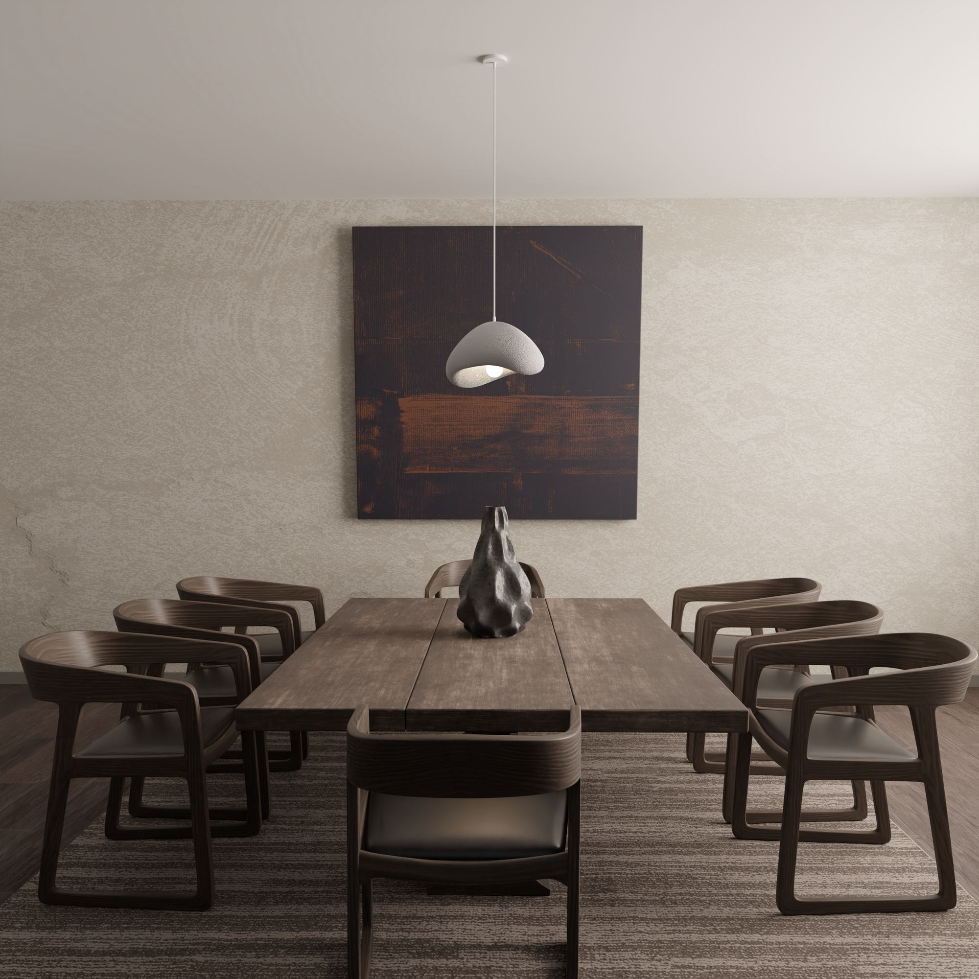 1-Flammig Wabi Sabi Quiet Current Pendelleuchte Beton Grau