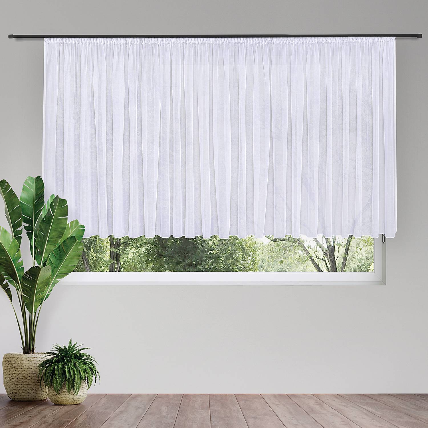 Gardine Alina Webstoff Weiß 600 x 150 cm