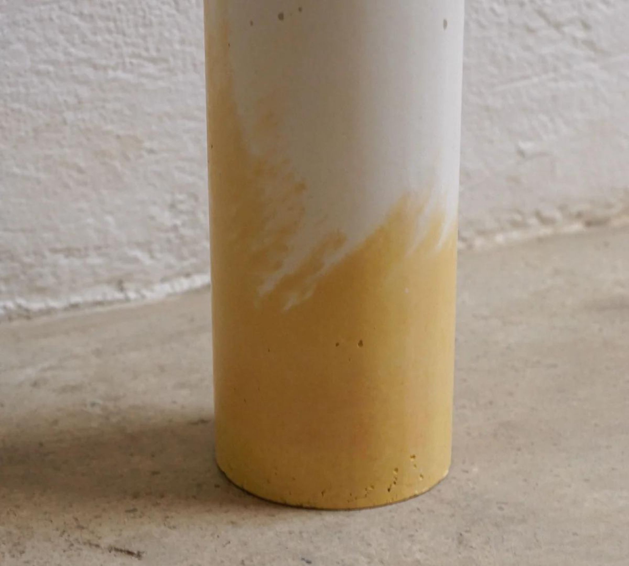 Milda Vase Beton Gelb